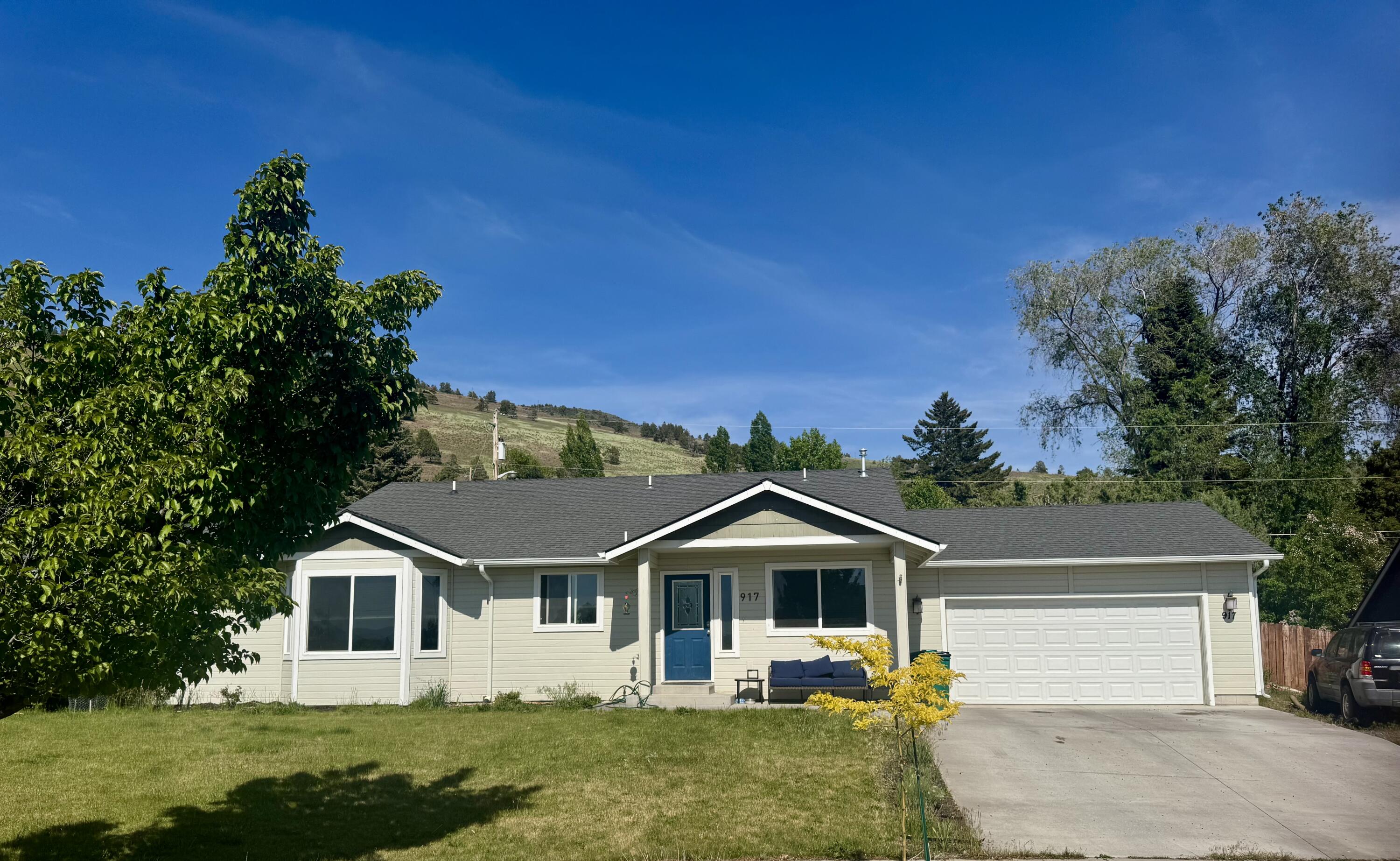 Excellent floor plan, built in 2013, 3-bedroom 2-bathroom home located in Dove Hollow Estates boasts a generous .36 acre corner lot with a nice-sized fenced back yard with patio. The property consists of a formal vaulted living room with a separate family room that could also be a 4th bedroom or home office. The kitchen provides a sizable pantry, a gas stove, and lots of counter space and storage for all your cooking needs.  Utility room with sink and cabinet space.  Master bedroom with a walk-in closet and bathroom with 2 sinks and tub/shower.  The property is in close proximity to Steens Sports Park and other Hogsback hiking trails. Once some final touches are made, this property is ready for any buyer, completed with a two-car parking garage, RV parking, and in-ground sprinklers.