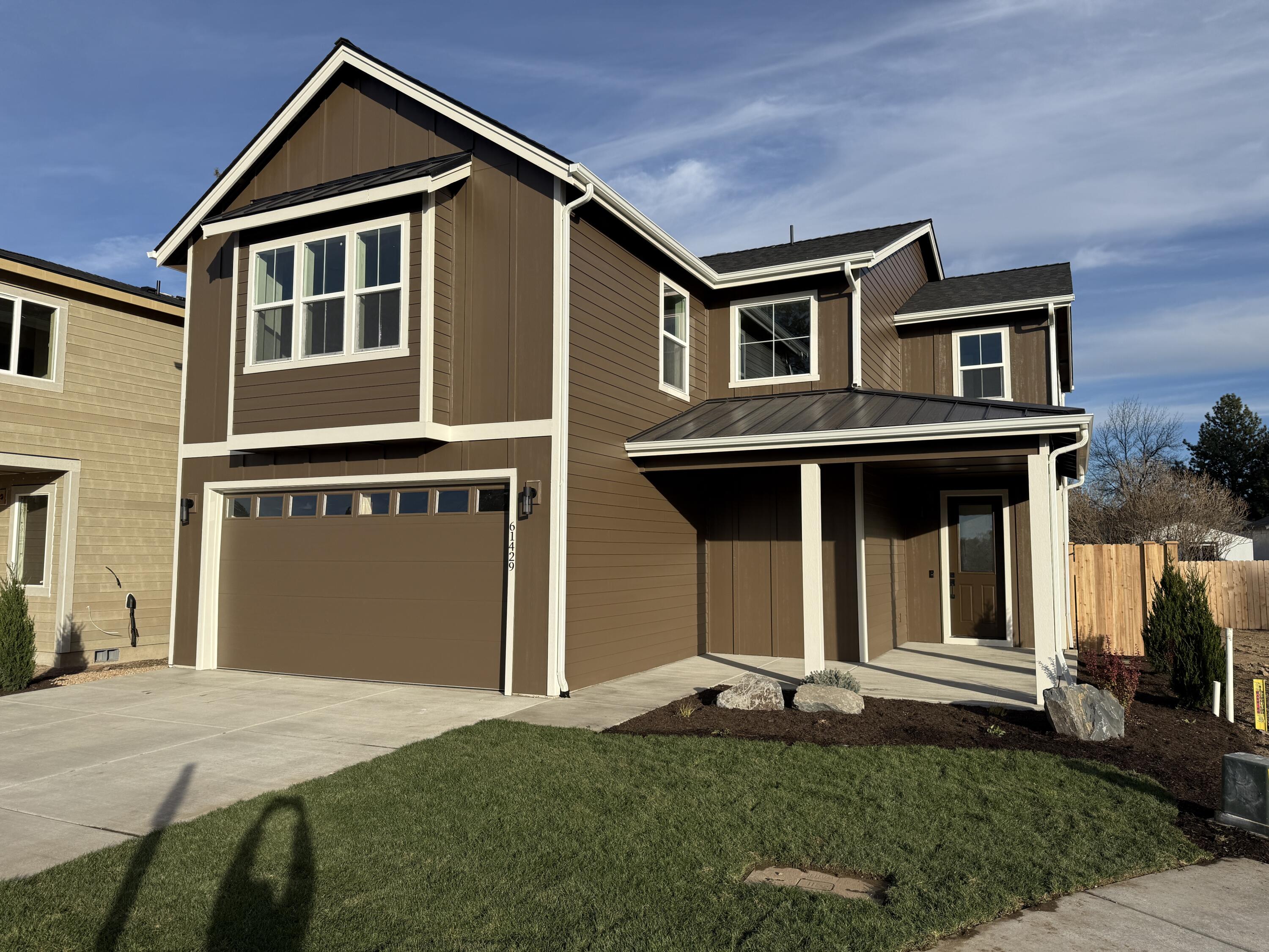 Welcome to this stunning home by Stone Bridge Homes NW! Designed for modern living, the open floor plan features a spacious kitchen that seamlessly flows into the great room—perfect for entertaining. Enjoy covered front and back patios, complete with a gas hookup for barbecuing, plus a fully landscaped and fenced backyard. Upstairs, the generous primary suite includes a walk-in closet, tile shower, soaking tub, and dual vanities. Two more bedrooms, a guest bath with double sinks, laundry room, pocket office with built-in desk, and a large bonus room with closet provide space for work, guests, or hobbies. High-quality finishes include hardwood floors on the main level, quartz countertops, stainless steel appliances, air conditioning, and a tankless water heater. Built to high efficiency standards, this Earth Advantage-certified home includes a 2-10 Home Buyer's Warranty, offering both comfort and peace of mind. This ho