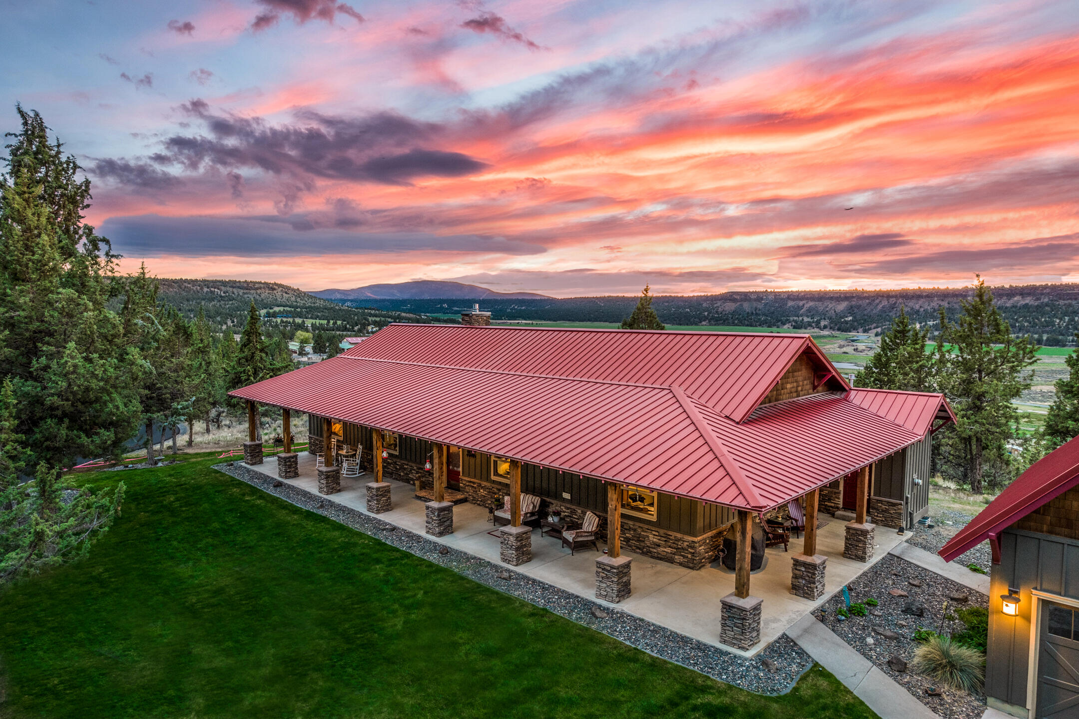 Phenomenal horse property just minutes from downtown Prineville. This 97.74 acre property is perched on the canyon wall and has amazing rim-rock and valley views. The 2,265 square foot custom 3 bedroom, 2 bath home has been completely updated and features incredible wood accents, wood floors, top of the line appliances, vaulted ceilings and so much more. The horse setup includes a 175' foot round arena, a 100' X 100' covered arena, a 50' round pen and hot walker. There are 2 barns, caretakers quarters, and barn office/guest quarters. Fantastic quality steel corral pipe fencing, beautiful new shop, paved driveway and RV hookups. 

Come see this high-quality, fully-outfitted, one-of-a-kind horse facility in an amazing location with spectacular views.