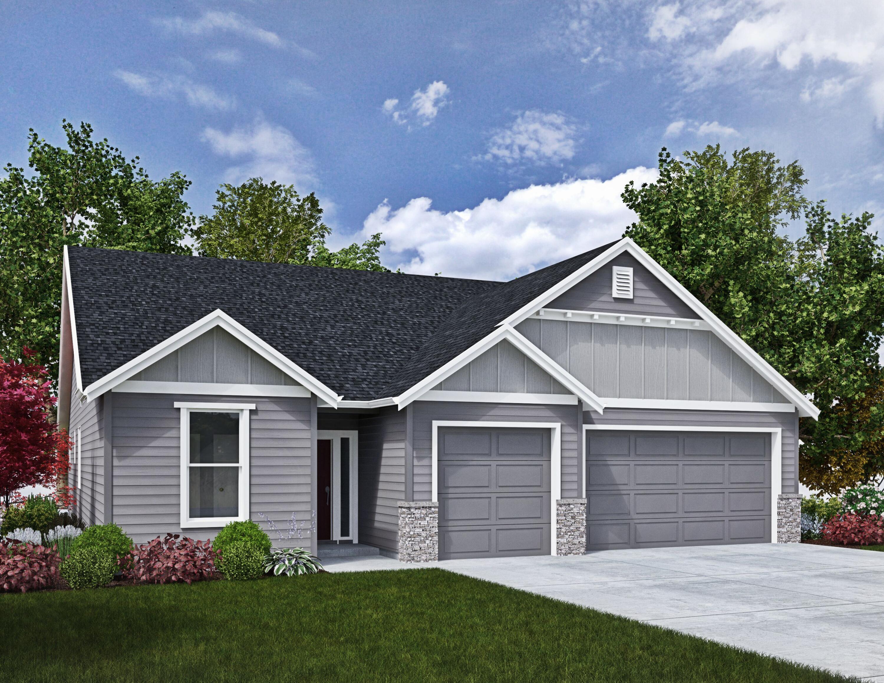 New construction in the desirable Eagle Point Golf Community.  If you're looking for a brilliant one-story home, The 2001 will not disappoint! Four full bedrooms with two and a half bathrooms, a spacious laundry room, and a soft carpeted great room with an optional fireplace are just a few amazing features you'll love about this single level plan. Mornings are a piece of cake with two bedrooms sharing a full bathroom, and another half bath just around the corner. Enjoy coffee in the dining nook overlooking the backyard, or step outside yourself with quick patio access. The master soaking tub will provide much-needed relaxation, while the great room open to the kitchen will serve to entertain both family and guests. Floor plans are computer generated and actual construction may vary.