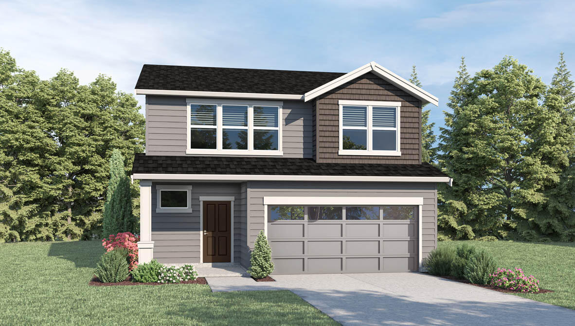 Visit Monrovia in Bend, a charming community near Sun Meadow and Alpenglow Park, offering easy access to nearby shops, restaurants, and schools. The Ballard floor plan is a versatile two-story design featuring 5 bedrooms and 3 baths, including a main-floor bedroom and bath perfect for guests or a home office. Entertain in style in the formal dining room or relax in the great room with a fireplace and floor-to-ceiling painted accent wall. The kitchen is a chef's dream with shaker cabinetry, quartz countertops, and an island with a breakfast bar. Upstairs, a loft provides additional space for a playroom or entertainment area. The primary suite bath features a spa-like retreat with a soaking tub, walk-in shower, double vanity, and walk-in closet. Receive a closing cost credit when using the builder's preferred lender. Call for details. Open daily by appointment only. Photos are representative of the plan; features and specs may vary.