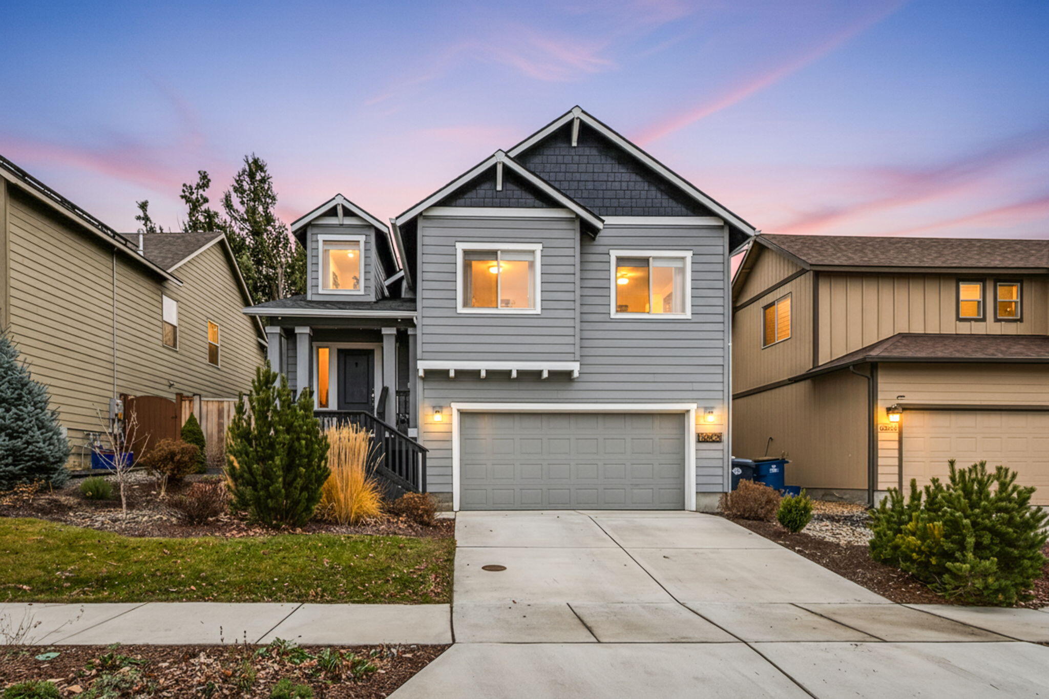 Your personal haven is calling to you from this spacious 4 bedroom home on 0.11 acre lot. This stylish home blends pride of ownership, tasteful finish work & outdoor living. Located in a respected community enjoy natural elevation & native landscaping including an oversized fenced backyard, private deck, garden area & Cascade mountain views. The floorplan lives large & maximizes its sq. footage while highlighting picture windows that capture natural lighting. The upper level boasts a large great room with gas fireplace, open kitchen & 3 bedrooms, 1 of which is a luxurious primary suite. The lower level features an expansive bonus room & bedroom/bath perfect for a variety of uses. Highlights include laminate wood floors, tile counters, slate accents, low maintenance landscaping & 2 primary suite closets. This home offers quick access to parks, schools, Costco & dining.