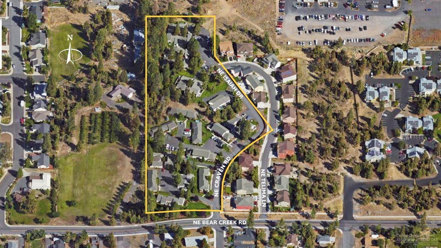 Bear Creek Village consists of 48 rental units on 14 tax lots totaling 5.38 acres.Bear Creek Village is made up of 17 buildings consisting of 10 buildings with three condominiums units per building, five duplexes and two four-plexes. The buildings were built in three phases with construction of the first 16 units in 1978. The remaining 32 units were built in the early 2000's. The buildings are wood frame construction, have dual-paned windows and pitched, asphalt shingle clad roofs.