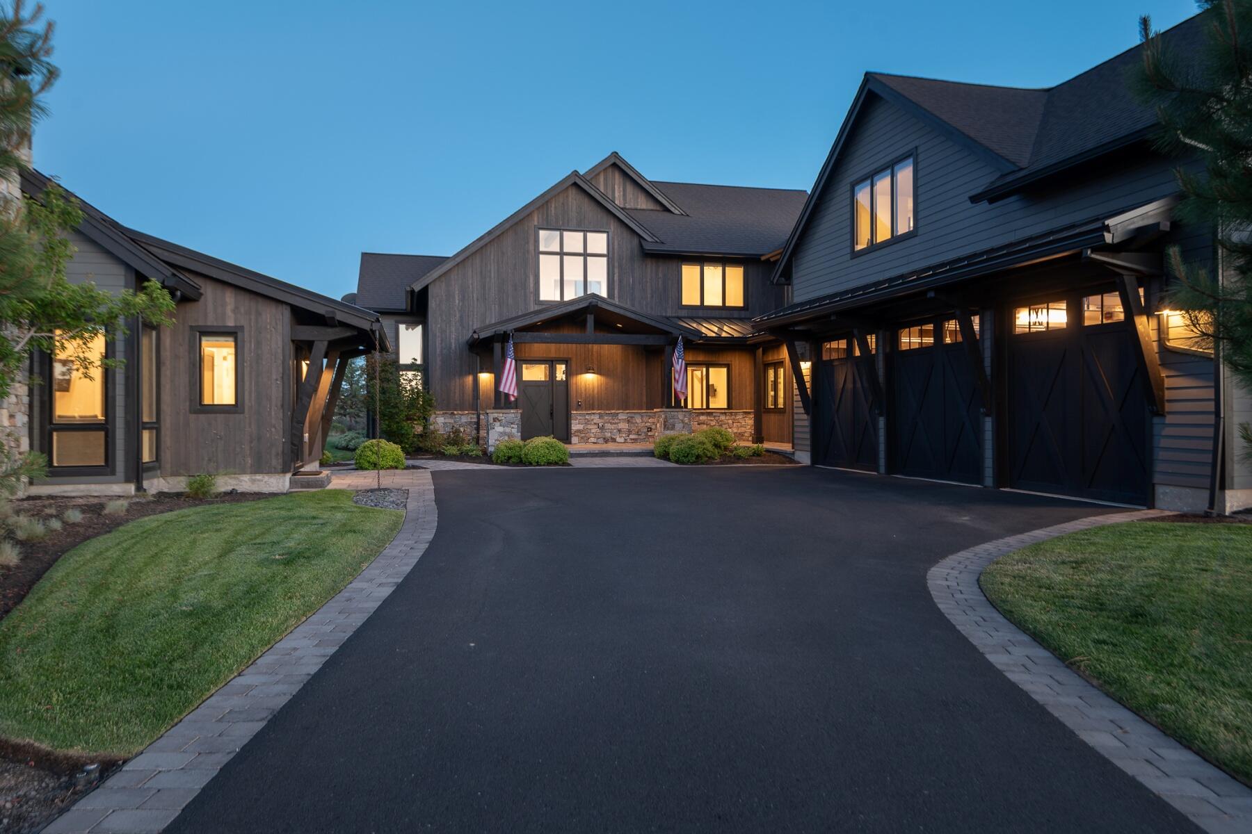 Perched atop the ridge at the 4th tee, this meticulously maintained home features expansive Tetherow Golf Course views.  The main home includes a sun-lit vaulted great-room, luxurious primary suite with a huge closet and study on the main, 2 additional en-suites with bonus upstairs, and a second bonus with a full bath that could double as a 4th bedroom. The detached casita with full bath is fantastic for guests. Additionally, there is an oversized garage w/epoxy floors and three 10' doors! The gourmet kitchen includes Wolf appliances, built in fridge, custom hood, beverage fridge, prep sink, pot filler and more. Inclusive Elan smart system controls climate, window coverings, lighting, and surround sound throughout. Outside there is a covered, water-proofed lower patio for year round entertaining, firepit, and large upper deck with explosive southerly views. This is a fantastic home in an exclusive neighborhood featuring a 3-acre park, bocce courts, and more.