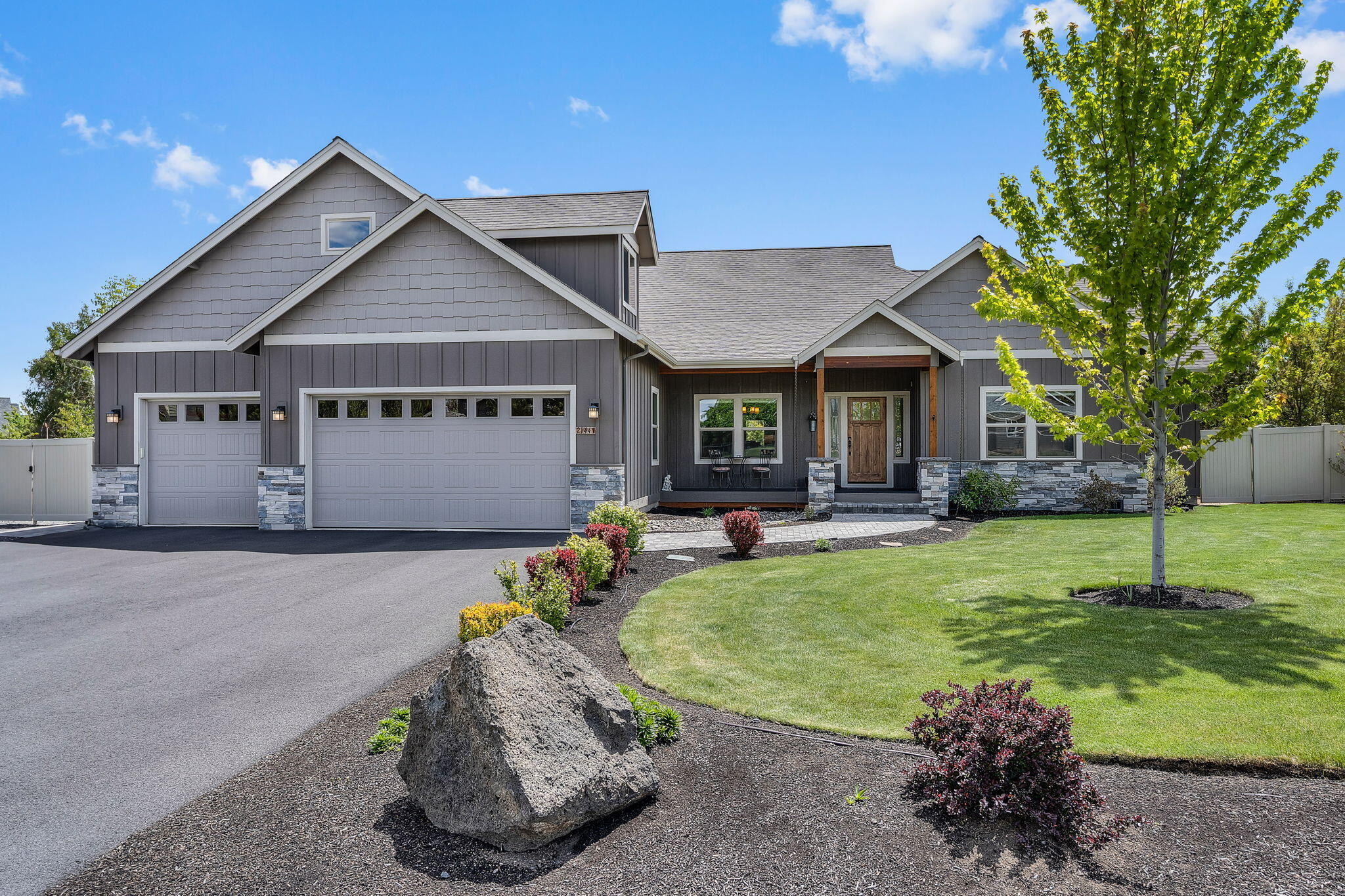 Experience luxury and comfort in this stunning 3,037 sq ft custom-built home, nestled on a generous ½-acre lot near the county/city line minutes from top-rated schools, St. Charles Hospital, and shopping.Crafted in 2017, this thoughtfully designed residence features a spacious open-concept layout with a vaulted tongue-and-groove ceiling and a striking stacked rock fireplace that anchors the great room. The chef's kitchen boasts granite countertops, a stylish backsplash, a large island with a butler's sink, and a cozy breakfast nook, complemented by a formal dining area with a recessed tray ceiling and upgraded lighting. 3 bedrooms with 2 full baths, office, bonus room and 2 half baths. Massive oversized three car garage perfect for all your hobbies.Enjoy seamless indoor-outdoor living with a fully fenced, expansive backyard ideal for gatherings and relaxation, plus a covered patio equipped with built-in heaters. This meticulously maintained home offers country living in the city.