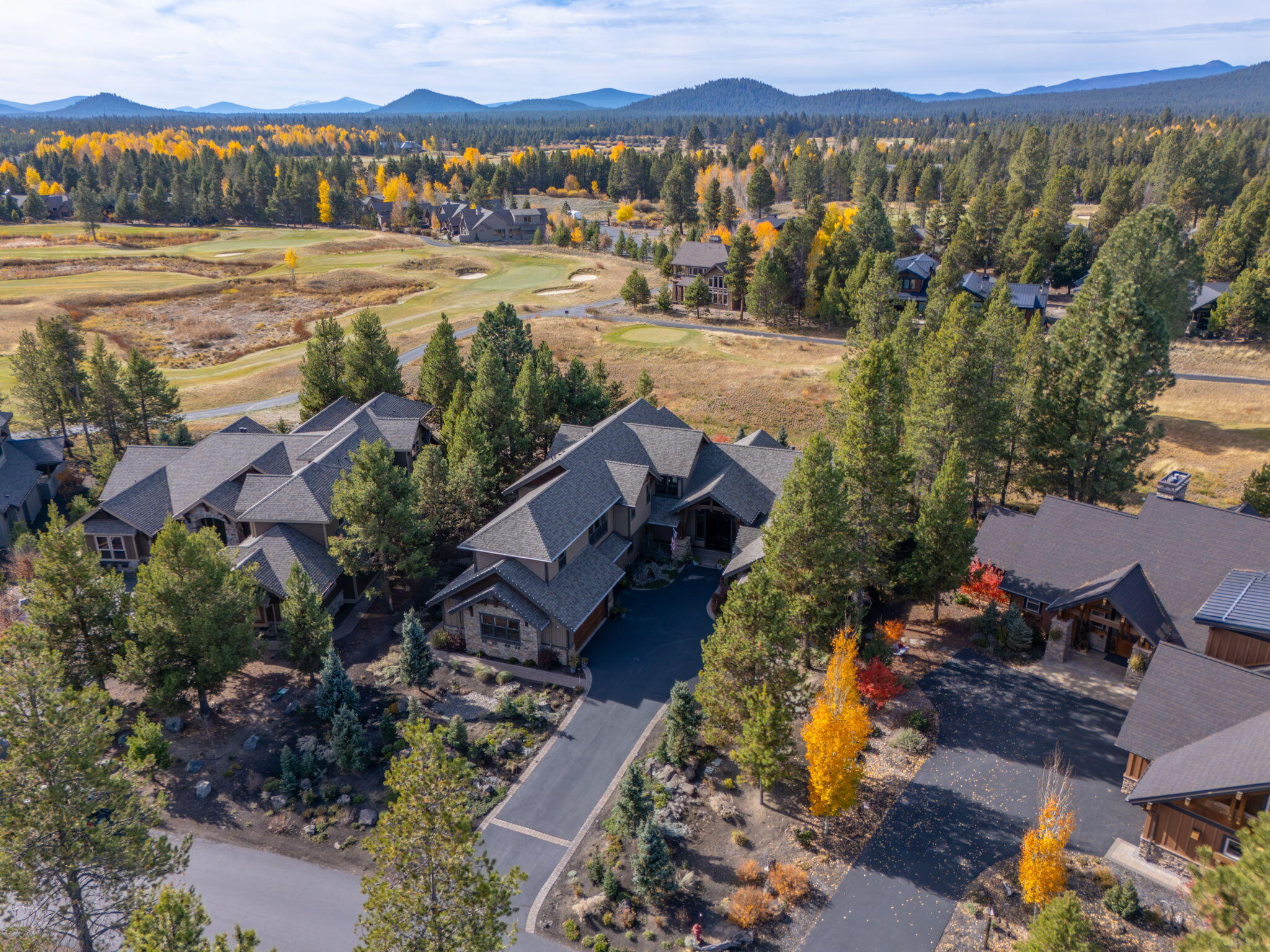 This luxury retreat offers a fantastic floor plan and high-end finishes throughout. The main level features three primary suites, a spacious great room with fireplace, a gourmet kitchen, and a covered patio with hot tub, fireplace - perfect for entertaining year-round. A convenient laundry/mudroom connects to the three-car garage. Upstairs, you'll find three additional ensuite bedrooms plus a generous bunk room. Sold furnished, this home is ready for you to enjoy the Caldera lifestyle — just steps from golf, trails, and resort amenities.
