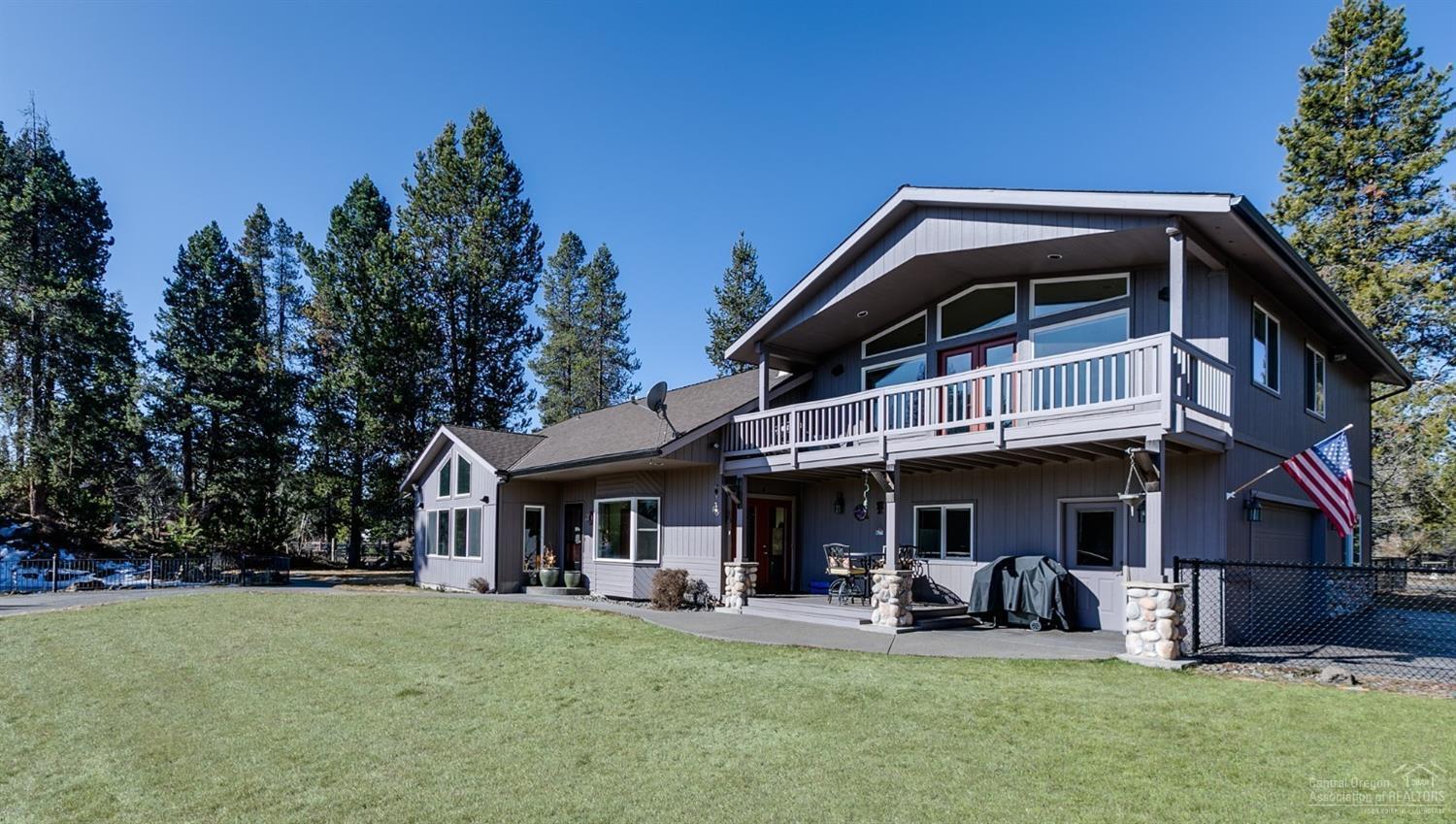 PRICED TO SELL! Country retreat 5 miles North of La Pine simply has it all. 3 Bed 3.5 Bath home features <b>2 Master Suites</b>, 1 on the main level. You will find a beautiful kitchen w/ granite counter tops, undermount sink, gas range powered by underground 500 gal propane tank. Step into the sunken living room to enjoy the natural light from its wall of windows. Upstairs a generous bonus area, large 2nd bedroom w/ vaulted ceilings, full bath & the expansive 2nd Master. Private deck off the Master facing east for the most beautiful sunrises w/out a neighbor in sight. Home features 2 covered porches to enjoy outside living anytime of day and in any weather. Not only does the whole property have perimeter fencing but there is an interior fence to insure your pets safety and security. The <b>massive</b> 1760 sq ft, 4 bay shop will fit all your toys/equipment plus a workbench, wood stove & full pull though bay. Come make this home yours, it has the privacy, tranquility & funct