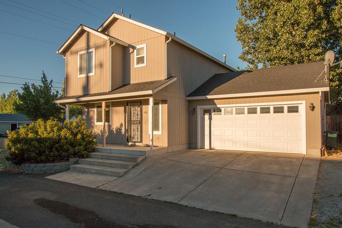 Clean move in ready 3 bedroom 2.5 bath centrally located in North West Medford. Kitchen, dining room and living room all open up to each other on the main floor. All bedrooms are upstairs and the master bedroom has double sinks, walk in closet, and vaulted ceilings with a ceiling fan. RV parking! The 2 car garage is attached, finished, and has ladder access to tons of storage above. Laundry is on main floor. Don't let the lot size fool you, because it had a nice yard and both the front and back yard are fenced. An Open House is scheduled for Saturday, July 22nd from 11:00-2:00.