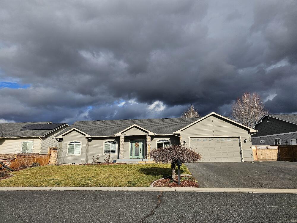 Well-maintained 3 bedroom, 2 bathroom home with office located in a highly desirable area of Klamath Falls. This home features a bright open floor plan with beautiful hardwood floors throughout the main living areas, creating a warm and inviting atmosphere. Granite counters and modern colors throughout. The functional layout includes a dedicated office/bonus room, perfect for working from home or additional living space. Enjoy outdoor living in the fully fenced backyard with a small deck, ideal for relaxing or entertaining. Conveniently located near local amenities, schools, parks and recreation. A great opportunity to own a move-in-ready home in a sought-after neighborhood. Room for your RV and also extra storage in the nice size shed in the back yard! Listing Broker is related to sellers.