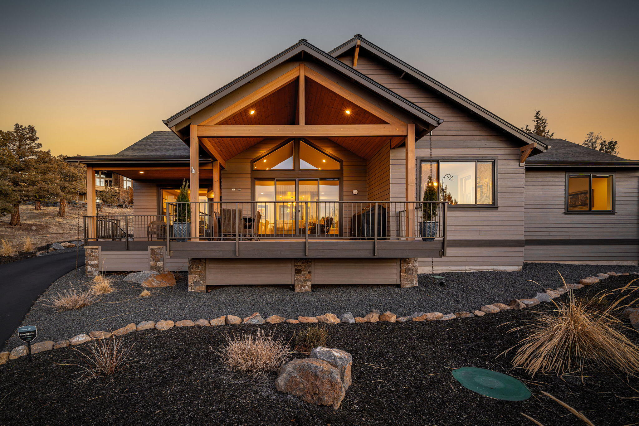 Wake up to crisp Cascade Views in this stunning single level home situated in the best location that Eagle Crest has to offer. Perched along the West Ridge of the community this custom home is an absolute gem and is the perfect balance of timeless class and modern function. You're immediately pulled into the home by a vaulted great room that mirrors the picture frame view of Mount Jefferson. With a climate controlled wine room, hidden walk-in pantry and gourmet chef's kitchen this space is truly an entertainers dream. The seamless transition from the great room to the covered patio is indoor/outdoor living at its finest. The floor to ceiling gas fireplace, exquisite wide-plank hardwood floors and shaker cabinetry give this home so much warmth. If a sunset drive is on the docket, hop in your favorite ride and cruise down this wrap-around driveway that spills out from a four car garage that could turn anyone into an auto enthusiast.