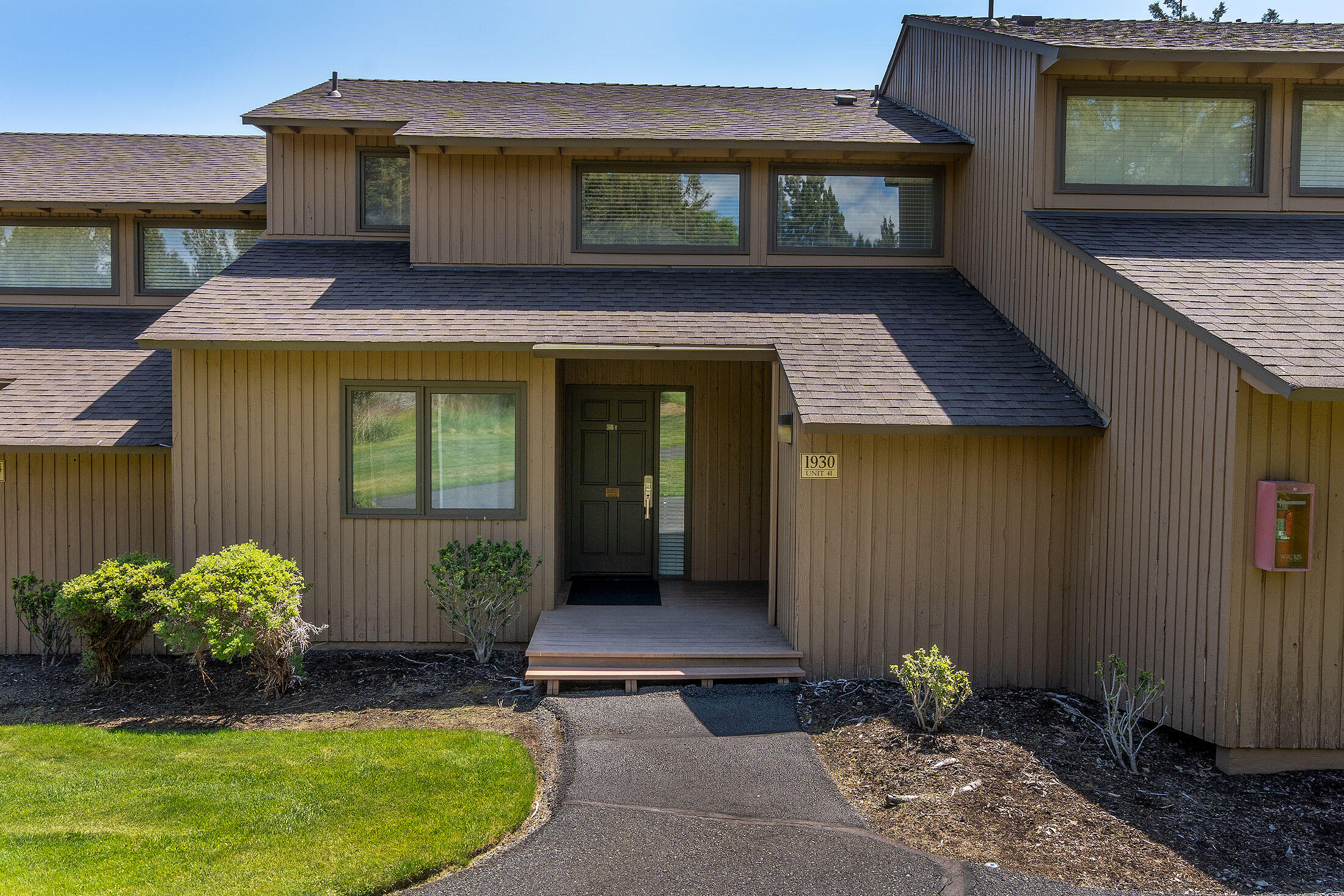 Private, quiet, peaceful property that backs to the Deschutes River, with canyon and mountain views! Resort style living, 4 pools, tennis, 2 fully equipped gyms and 2 golf courses. Walking/biking paths, 15 minutes to Bend and Sisters. Recently updated 2 bed/2bath townhouse, sleeps 6 comfortably.  Buy furnished/unfurnished.  Property being sold as-is.  One bedroom is on the main, one upstairs.  New flooring, inside paint, fixtures and quartz countertops.  Owners have previously used condo as an AirBnb vacation rental.  Abundant storage, assigned parking spot.  Seller is an Oregon Broker.  Wanting to sell.  Pending deck assessment to be paid by seller and deck to be installed late October.  Call for more info.