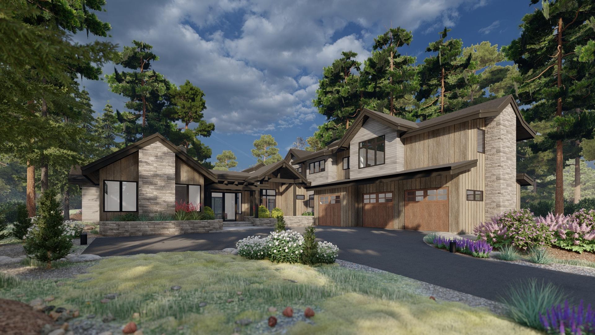 Stunning, custom NW Mountain Home in Caldera Springs designed by highly regarded architect, Rick Wright. Built by Olsen Brothers Construction, estimated  completion June/July 2023.Luxury amenities & grand spaces offer unparalleled lifestyle in Central Oregon's most sought after resort community. Exceptional design with 3 main level ensuites, primary suite w/fireplace, heated bathroom floors on main.4th ensuite, bunk room, bonus room with full bath & wet bar on upper level.Outdoor living includes covered area, paver patio,fire pit, built-in BBQ,,hot tub.The front courtyard provides additional outdoor space for entertaining & relaxation.3 car garage,pre-wired for car charger,5 zone HVAC system.Gorgeous view to the wooded common area with convenient access to bike paths, trails,the Lake House,and Quarry Pool.Owners will enjoy Caldera Springs living with access to all existing and forth-coming amenities, including golf, pools, fitness, lakes, SUP's & kayaks,parks,and the new Forest House.