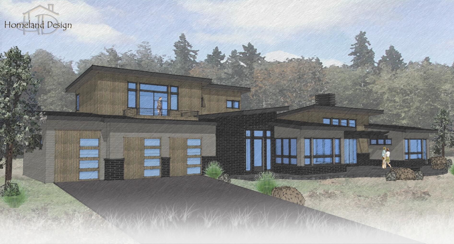 Custom home to be built by Sweetbrier Homes LLC.  Large Primary bedroom with office or sitting room, two additional en-suite bedrooms and large 4th bedroom/flex room/office area with full bath. Home will feature designer finishes by our award-winning designer.  Gourmet kitchen with Thermador appliances, walk-in pantry, large island, great room with built-in fireplace, 16' ceilings and a wall of windows overlooking Bend. Oversized three car garage with Sprinter van bay, epoxy floor in garage, wired for EV charger and Solar.
Large paver patios front and back, firepits (front and back) and landscaped.
All on the end of a private road on Awbrey Butte with privacy and spectacular views.