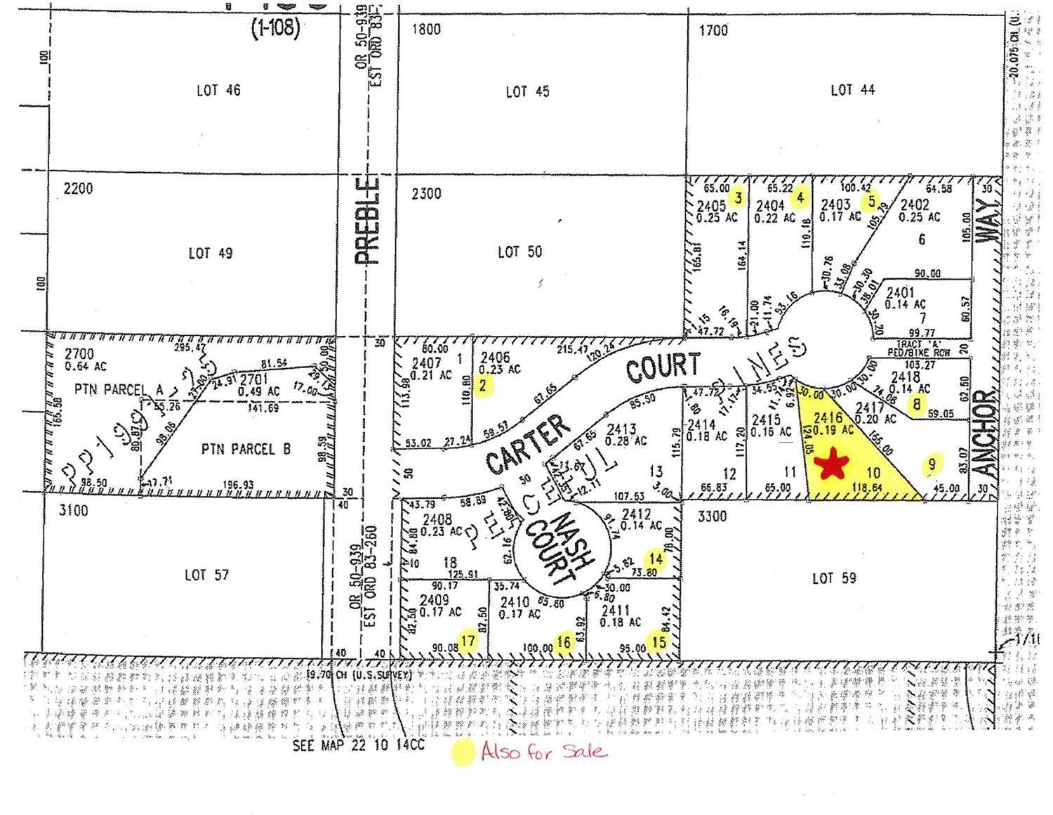 Great Opportunity to live in a Nice Downtown Neighborhood. Good Sized Lots, City Water & Sewer, Close to Shopping and Hwy 97. Small subdivision off the main traffic flow. Paved Cul-de-sac. Only 11 lots left. Varying Lot Sizes.