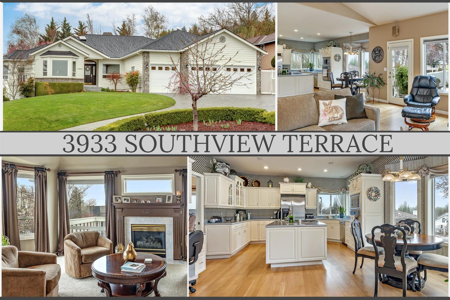 Exceptionally well maintained single-level home on a large view lot in Cherry Lane Estates. Desirable location w/expansive views, peaceful setting, in area of quality built executive homes. Manicured landscaping & circular driveway leads to a vaulted entry, rich hardwood floors, vaulted office/den w/views, light/bright living room w/gas fireplace & formal dining w/patio & views. Custom kitchen w/stainless appliances, lrg. island, built-in desk, lrg walk-in pantry, & breakfast nook w/patio access. Spacious master suite w/coffered ceiling, double vanity, tile floors, jetted tub & walk-in closet. Well appointed laundry room w/extra cabinets, space for frig/freezer, work counter, drying rod & lrg sink. Lrg 3 car garage w/epoxy sealed floor, expansive storage area under home, fenced/covered dog kennel, private back yard w/room for a pool. This is a wonderful home, in a beautiful neighborhood, conveniently located near the Country Club, RoxyAnn Winery, area shopping & medical services.