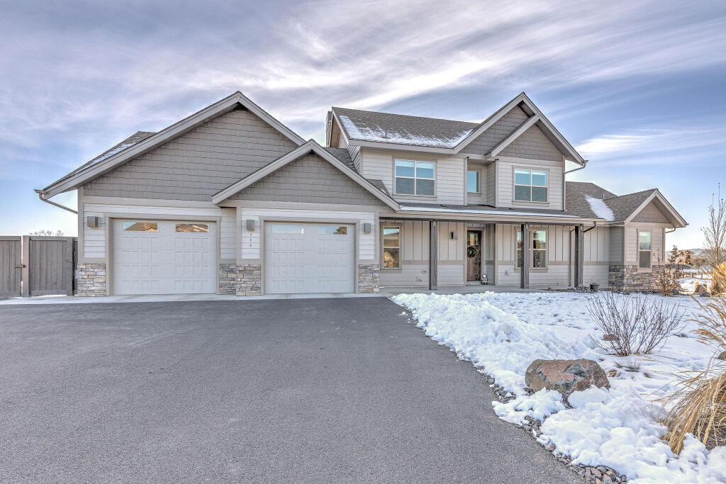 Custom 3,572 sqft home built in 2020 on 1 acre with 5 bedrooms, TV Room, 12' x 30' Bonus room, 3+ bath, and a 2 car garage that is double-deep with workout/shop area. A massive 8' tall front door opens into a 2 story entry.   9' ceilings lead into a great room consisting of a gourmet kitchen, dining, and living room.  The layout was designed for main floor living with Master, Kitchen, Family, Dining, Utility, and Garage all on the 1st floor.  In the oversized Master Bedroom, 10' coffered ceilings create a grand feeling.  The Master Bath has a 6' long custom tile shower that has 3 shower heads, a beautiful soaking tub, double sinks, a makeup desk, and a water closet for privacy.  The Walk-In-Closet has vast amounts of custom shelving.   A beautiful open staircase leads to 3 generous Bedrooms, a Bathroom, a TV room, and a 12' x 30' Bonus Room.  Covered Patio's on the back of the house, 2 outdoor firepits, one wood, one gas.  Large play area for kids. Underground sprinklers +  a garden.