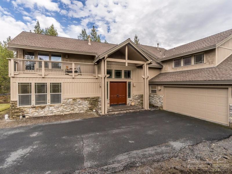 Beautiful lodge-style home on large lot located in Quelah Estates in Sunriver boasts beautiful log accents, stunning grand entrance and rich wood accents throughout. Home features 4 master suites, 5 baths & spacious living room, family room and bonus room making this an ideal retreat for large groups & entertaining. Large open kitchen w/granite counter tops, slate floors & stainless steel appliances. Beautiful furniture package included. Spacious deck with hot tub.