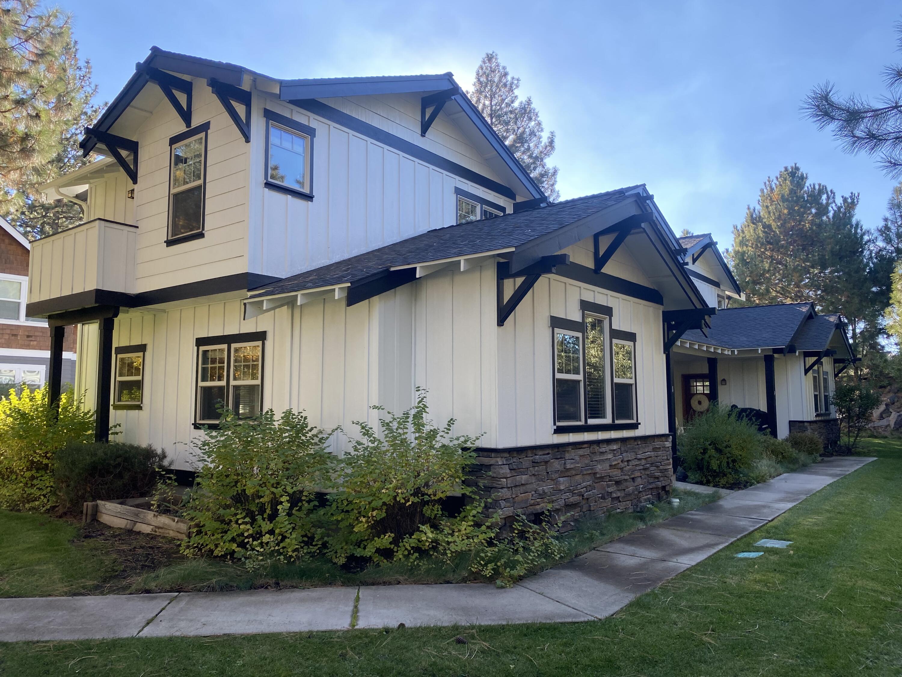 Rare opportunity to purchase duplex in  the highly sought after neighborhood of  Northwest Crossing in Bend Oregon. Enjoy this extremely private setting with mature landscaping, and well maintained grounds.  Close to High Lakes Elementary, Discovery and Lewis and Clark Parks, NWX Farmers Market, La Rosa Modern Mexican Kitchen and RBC Steakhouse. Gather with friends and family at The Grove Market Hall which features nine restaurants serving everything from coffee and pastries, to seafood, ice cream and Italian food. Summit High School is just minutes away. Seller is the second owner and has had the property for 21 years.  Primary bedroom with private bathroom and small porch. Both bedrooms are on the second floor. Timing is of the essence on this highly desirable location. Great opportunity for owner occupy and investment property. Incredible potential for increased revenues.  New exterior paint 2024. Both interiors painted in the past year.