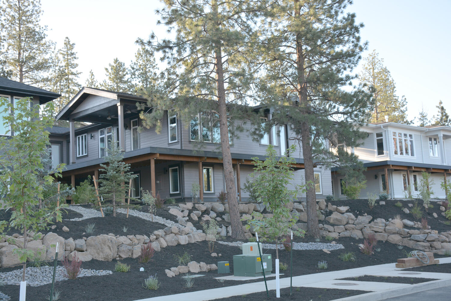 New Price! 
Great location near miles of walking/biking paths at Shevlin Park & close proximity of Northwest Crossing. Located at Shevlin Bluffs, in NW Bend.  Single level 2480 plus 611 lower floor finished  = 3091 sq ft. No access (stairs)  to the lower floor from the main house.     
The Upper floor has 4 bedrooms or 2 bedroom and 2 offices. , 2 full baths 2: half baths  on a cul-de-sac. Three Car garage.12,250 square foot lot. Level driveway. Slab quartz counters, 10 foot ceilings. 8 foot high solid core stained wood rift oak interior doors.  48'' Dacor Range, and Kitchen Aid Refg.  Stained Rift Oak Cabinets. Best Quality!  Access is to rear of lot has a private driveway (like an alley) to a 3 car garage.
Phase 4 is a cul de sac that contains 6 houses.  Very Private. Average lot size is 13,000 sq ft