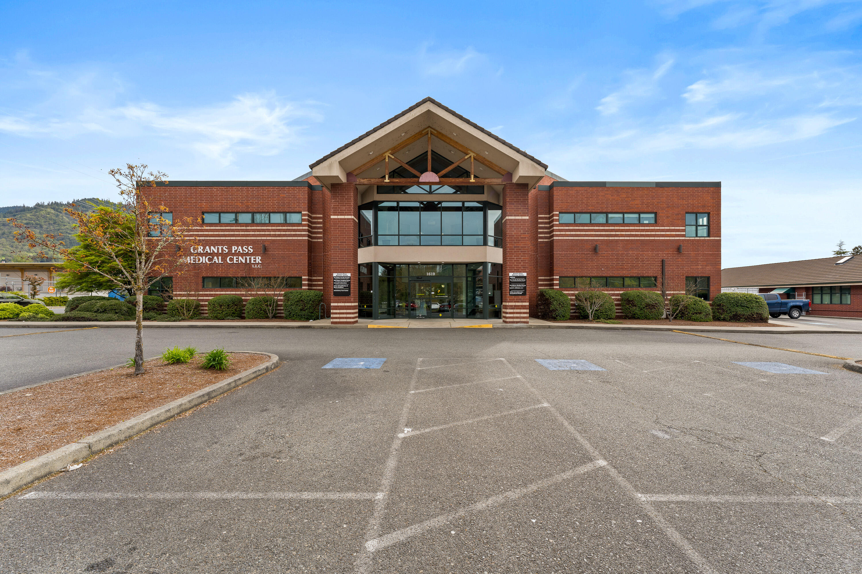 Welcome to the Grants Pass Medical Center, located in beautiful Grants Pass Oregon. This 25,000+ square foot medical facility is conveniently located just off Interstate 5
 and near the heart of Downtown Grants Pass. Tenants include Mid Rogue Imaging Center, Providence Heart Clinic, Valley Immediate Care and Action Physical Therapy.
 GPMC is comprised of 8 suites, currently 100% leased. GPMC is being offered for sale. Currently marketed at
 $157psf, this presents a great opportunity to add substantial value in lease performance.  Lease details and Financials available upon signed Buyer Confidentiality
 Agreement and/or Seller approval. Please do not disrupt tenants. Showing strictly by appointment only.