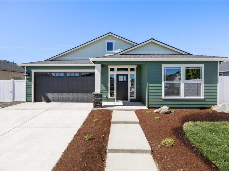Introducing brand new 2024 high end construction built with pride by Bob Fellows Construction, a trusted builder with 30+ years of excellence in our valley. This remarkable property boasts too many upgrades & extras to list all. Step inside & enjoy soaring ceilings w/elegant crown molding. The split bedroom floor plan offers privacy, with 2 bedrooms & a bathroom up front & a luxurious master suite in the back. Upgraded laminate flooring throughout the entire house complemented by tile in the bathrooms & laundry room floors. The kitchen is a chef's dream, featuring quartzite countertops, huge island, custom cabinets w/soft close, SS Whirlpool appliances with a natural gas oven, upgraded lighting, including under & over cabinet lighting. The master suite is a sanctuary with coffered ceilings & crown molding w/lighting above, a spa-like bathroom w/gorgeous tile walk-in shower, walk-in closet, extra cabinets, +more. Fully fenced & landscaped w/2 car garage. Est Completion 8/30/2024