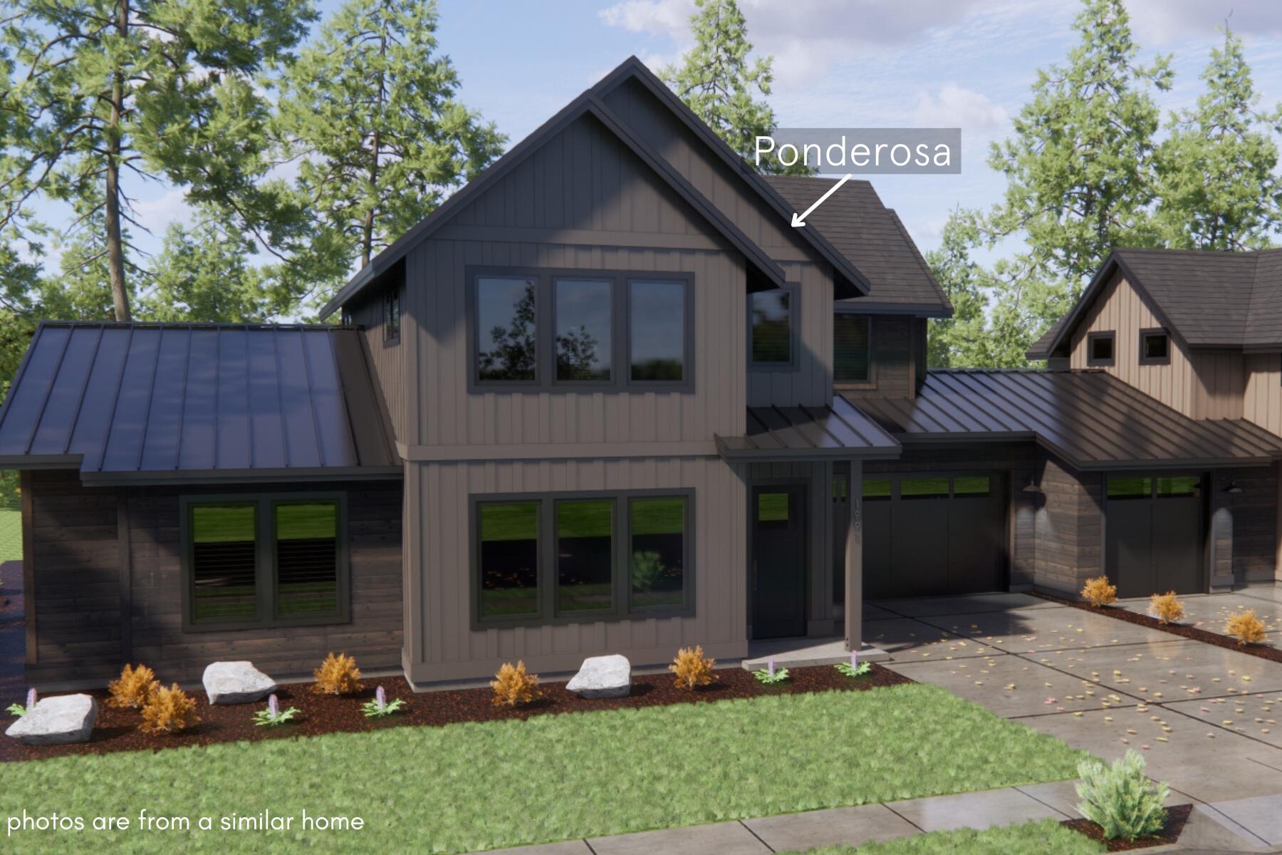 Welcome to Highlands Ridge, an exclusive community consisting of 37 homes and townhomes perfectly situated on Tetherow's upper plateau and close to the homeowner pool and Tetherow's world-class amenities. This home is one of only two Ponderosa floor plans that will be built and offers versatility with 4 bdrms plus a flex space. On the main level, you'll be greeted by a spacious living and dining room which connects to the gourmet kitchen with a spacious island and walk-in pantry. Main level living is continued into your primary suite with soaking tub, tiled shower, and huge walk-in closet. Head upstairs to find an add'l jr suite, 2 more bdrms, a hall bath, and a generously sized den/office/bonus room. With a 2 car garage for your Central OR toys and a wrap-around patio, you'll enjoy the outdoors in a number of ways. Located only minutes away from downtown Bend, and a short drive to Mt. Bachelor and the Cascade lakes, you'll have easy access to the best that the area has to offer.