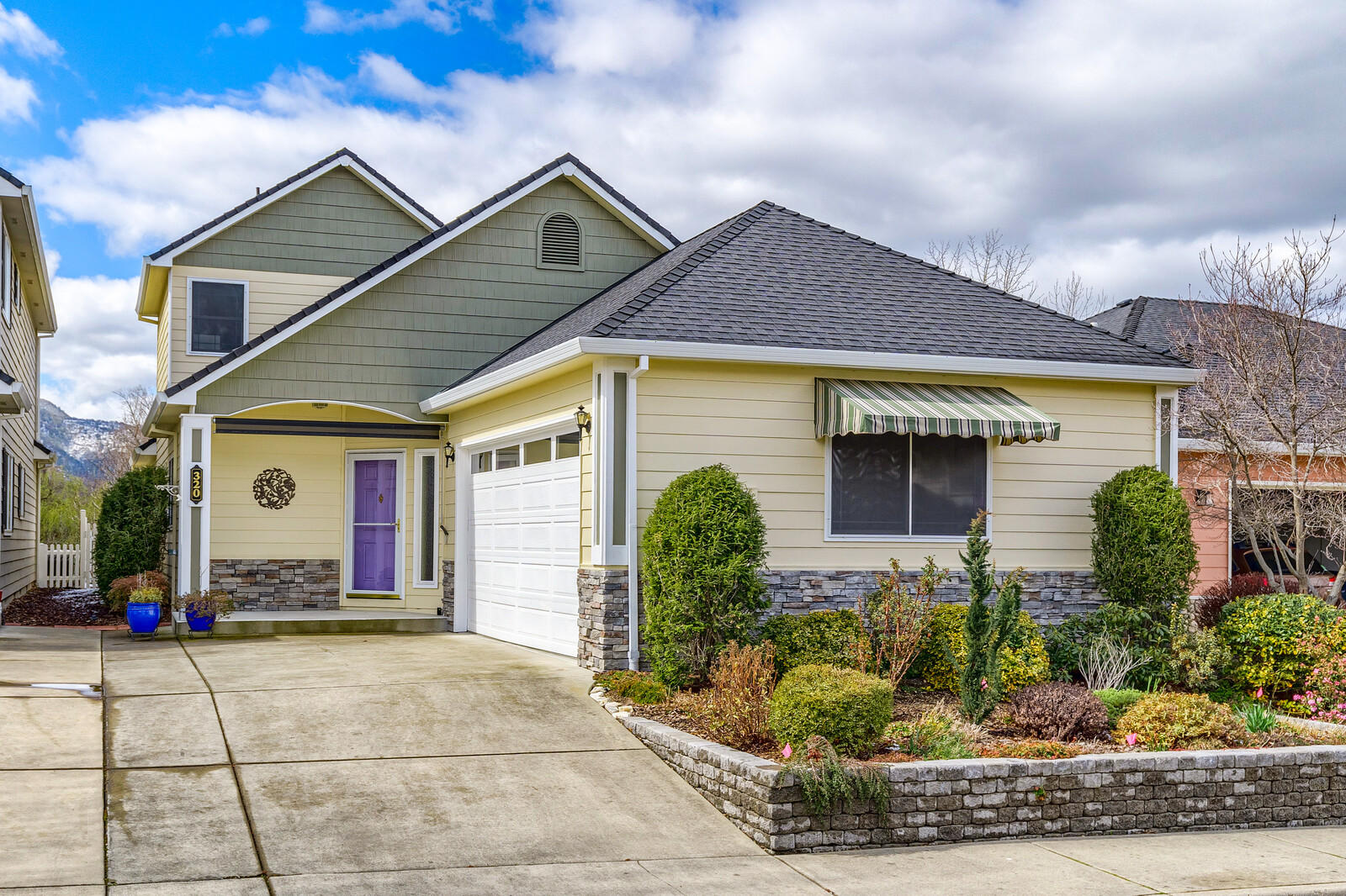 We are pleased to show off this customized well-crafted and impeccably maintained home in Meadowbrook Park. The home is designed with 2 bedrooms on the main floor and a large upstairs loft area, it has every convenience in place for a turn key purchase. Step into a spacious entry way via the front door or through the mud/laundry room from the garage. The home is light and bright throughout. The seller has added many touches that create a very attractive and comfortable home, including a freshly painted exterior, automatic awnings from ''deluxe awnings'' for shade in the sunny seasons, cozy gas fire for the winter, polished granite in the kitchen, updated bathrooms and a new hvac system. Step out back and enjoy a feeling of quiet for this property backs up to a judicial wetland- great for bird watching! The landscaping is mature and well established with many blossoms about ready to welcome the new owner. The yard and the open space are maintained by the HOA.