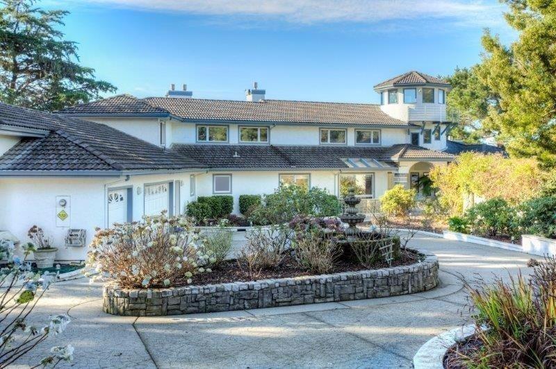 Price reflects a huge price reduction! Very motivated seller! Home needs some love and attention, but is stunning. Incredible home w/ Old Hollywood charm. All furnishings included even the white player piano. This beautiful home features an office, gourmet kitchen, a magnificent master suite on the first floor plus a guest suite. Formal living room & formal dining room. Upstairs there's a large media/party room, with wet bar and 180 degree ocean views. There is an elevator to take you to the second floor or use the beautiful curved staircase. Property is .97 acre. Decks surround to enjoy the 180 degree views of the beautiful Pacific Ocean. Stairs to the beach. There is an oversized garage w/ a workout room, large utility room & a half bath. There is a guest house w/ 2 bedrooms, living area approximately 1,000 square feet. Plus an oversized three car garage - total sq footage both 1728. A 360 sqft greenhouse with potting tables. Luxurious landscaping, security fence, electric gates.
