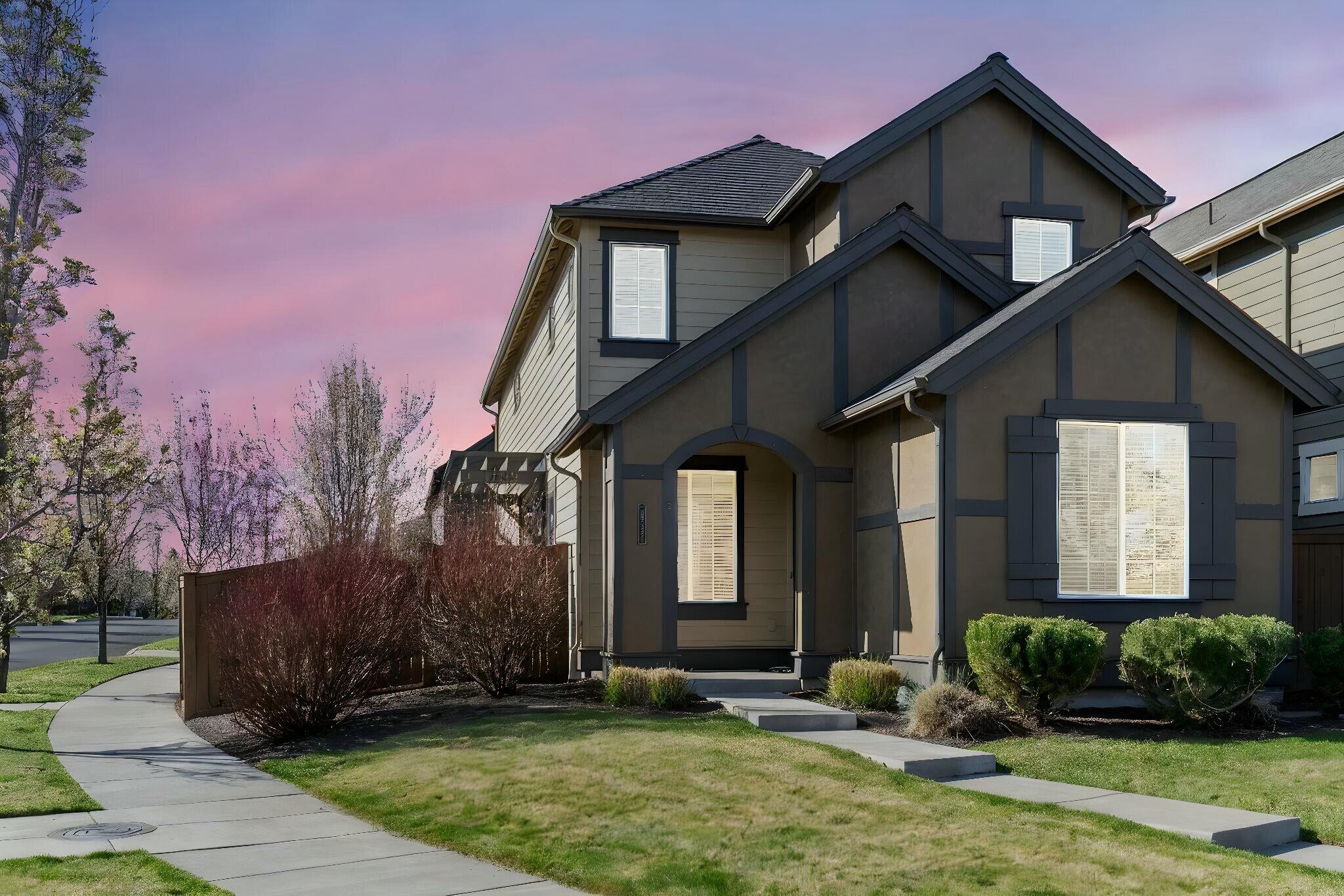 Welcome to 20781 Comet Lane-where comfort meets style in beautiful Bend, Oregon! This thoughtfully designed home offers 3 beds, 2.5 baths, versatile den & an airy loft—perfect for a playroom or 2nd living area. Step inside to discover brand new luxury vinyl plank flooring throughout the main level, adding warmth & durability to the open-concept living space. Spacious great room features a cozy gas fireplace & flows seamlessly into the kitchen, complete w/stainless steel appliances, solid countertops, & a convenient breakfast bar. Upstairs, the primary suite provides a peaceful retreat with a walk-in closet and ensuite bath. 2 additional bedrooms, a full bath, & the loft offer flexible living. Outside, enjoy a fully fenced side yard perfect for relaxing or entertaining. Located in the McCall Landing neighborhood w/easy access to parks, trails, schools, and all the best of Bend. Seller offering 2 year home warranty.