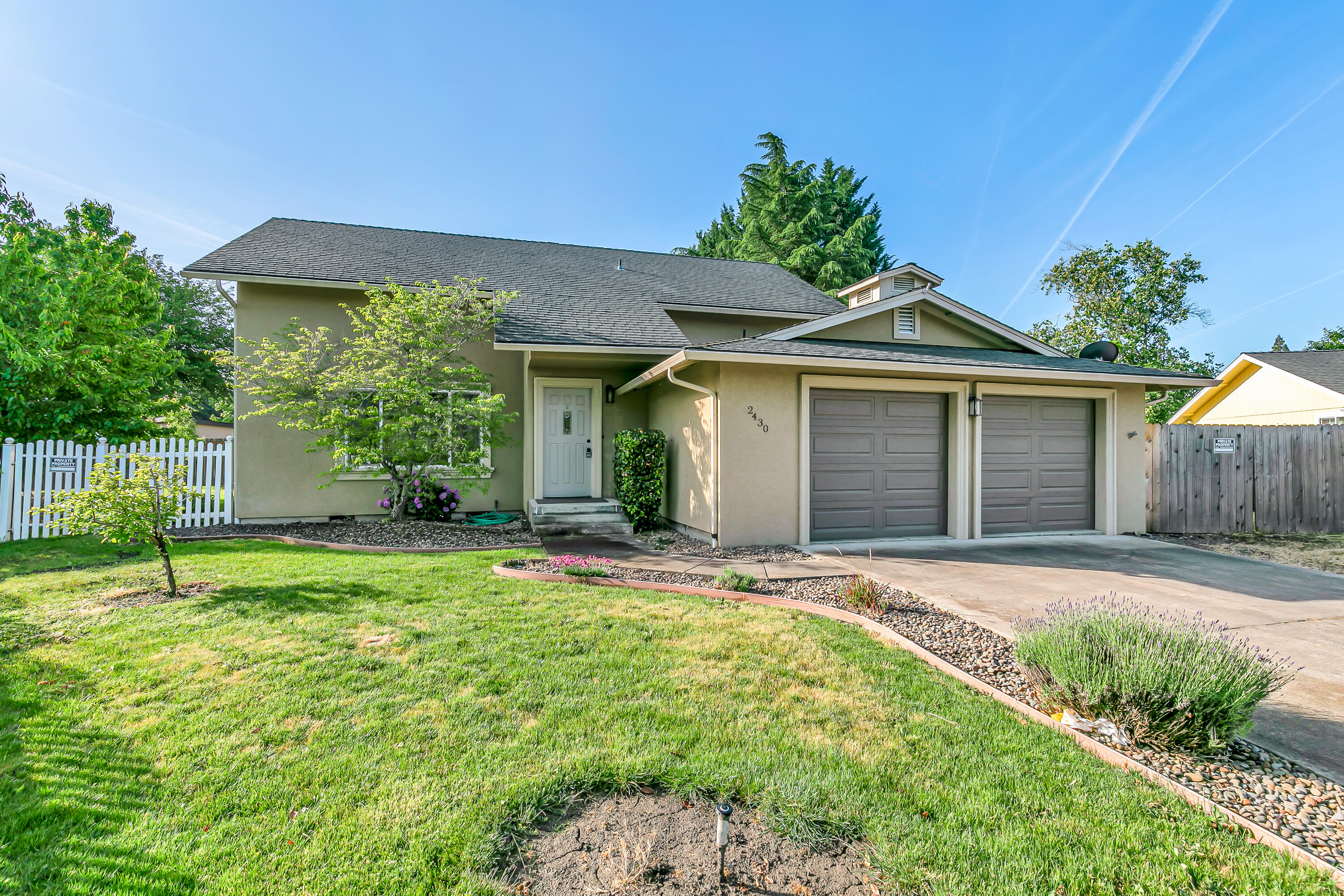 MAJOR PRICE IMPROVEMENT + SPECIAL FINANCING TERMS AVAILABLE
Tucked away in a peaceful cul-de-sac, this updated 3-bed, 2.5-bath home delivers nearly 2,000 sq ft of stylish living plus a dream backyard retreat. The main-level primary suite features a walk-in closet and ensuite bath, while two oversized upstairs bedrooms provide flexibility for family, guests, or a home office. Recent upgrades include newer stucco siding, paint, windows, flooring, pellet stove, lighting, and bathrooms—move-in ready with no surprises (Clean Pre-Listing Inspection on file!)
Step outside to your private oasis: fruit trees (apple, cherry, pear, peach), berries & grapes, a tranquil pond, built-in seating with slate fire pit, and plenty of room for extra parking, a trampoline, or even a pool. Bonus: REDUCED RATE as low as 5.5% (APR 5.89%) as of 09/24/2025 through List & Lock™. This is a seller paid rate-buydown that reduces the buyer's interest rate and monthly payment. Terms apply, see disclosures for info.