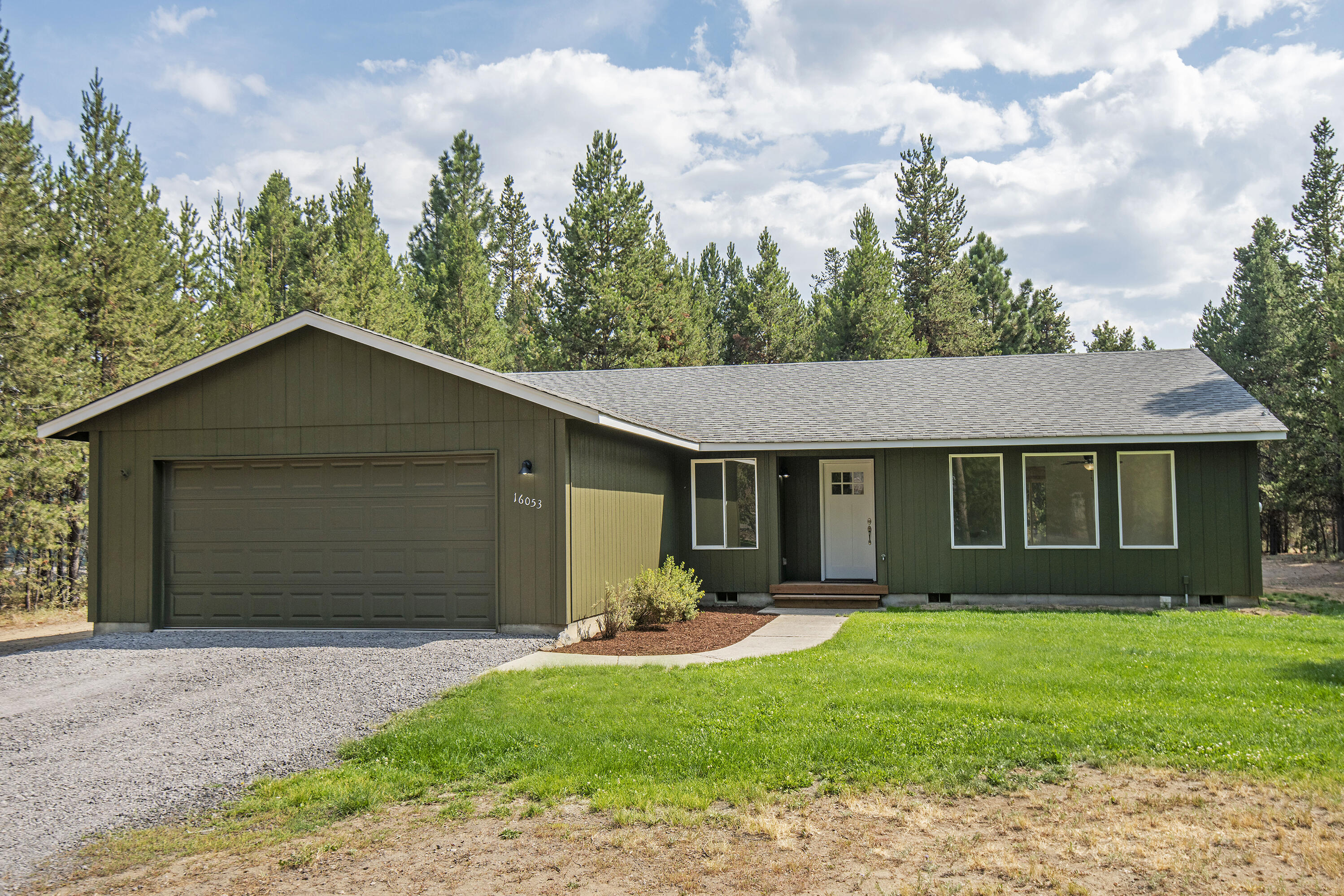Spacious 1,920 sq ft, 4 bed, 2 bath, single level home. Clean, turnkey move in ready home on one acre of privacy. New updates throughout, neutral interior paint, LVP flooring, light fixtures, and more. Light and bright open floor plan with large picture windows. Primary bedroom with ensuite and walk-in closet. Updated kitchen, with refinished kitchen cabinets and new appliances. Attached double garage plus plenty of room for RV parking. Perimeter of property fenced. Great potential for a future shop/outbuilding. 3.4 miles to Fire Station, 1.2 miles to the Deschutes National Forest, 2 miles to La Pine Sate Park, La Pine School District and Conveniently located close to all recreation activities of Central Oregon. No HOA's!