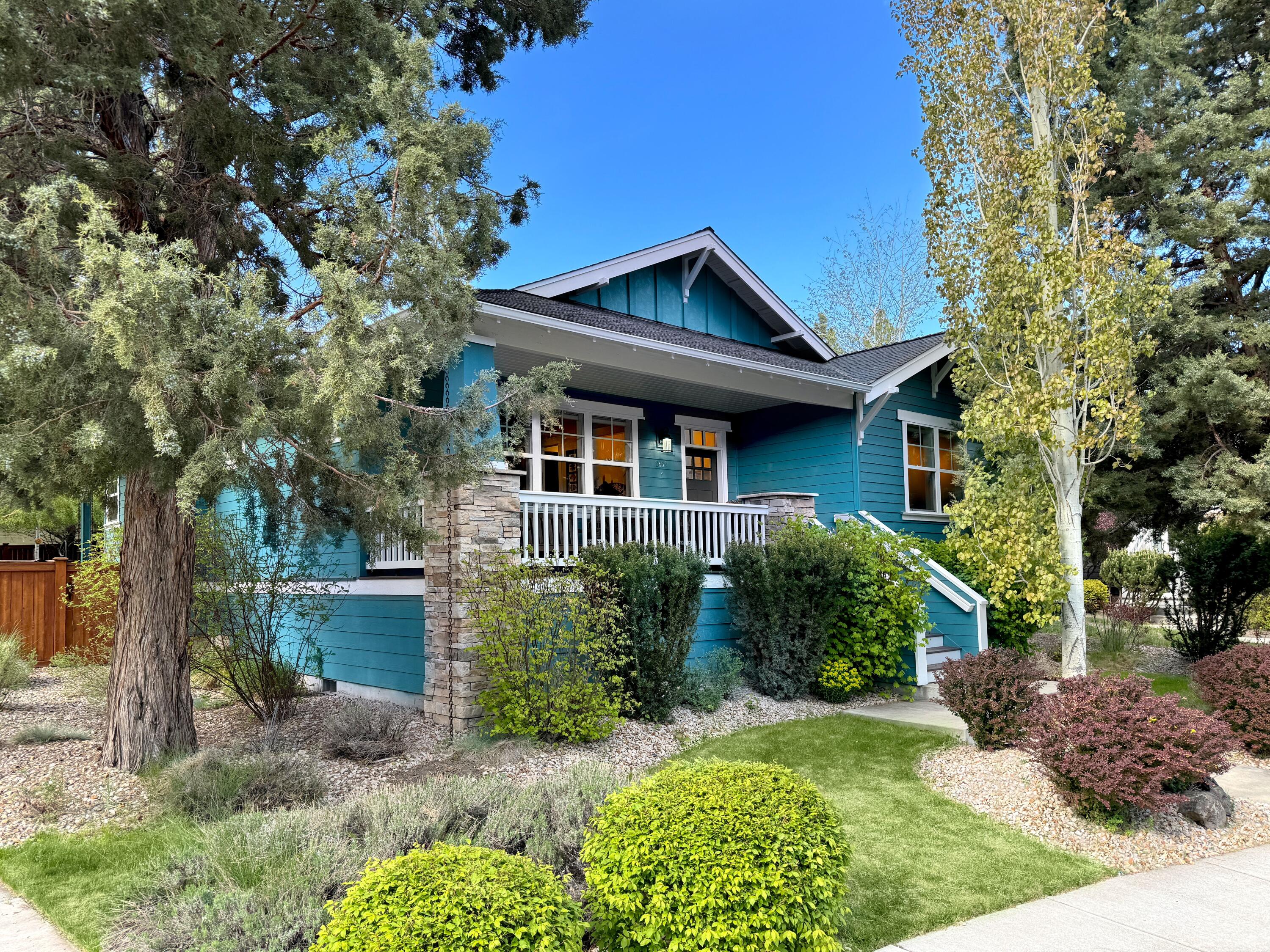 Single-level craftsman on private corner lot in the desirable Northwest Crossing community. Meticulously maintained, newly painted exterior, as well as remodeled bathrooms including new third full bathroom. Open great room design with abundance of windows brings natural light, gleaming hard wood floors and cozy gas fireplace. Sunny kitchen with new chop block island/bar, tile countertops and backsplash, stainless steel appliances, extensive natural wood cabinetry. Primary suite with vaulted ceilings, in suite  bath with dual sinks, elegant walk-in tile shower and spacious walk-in closet.  Relax under the covered porches both front and back. Private tree lined fenced yard with paver patio, covered deck and spa tub. Generous 2 car garage with alley access and a level driveway. The location is superb, close to amenities that include parks, shopping, restaurants, the summer market, , trails and schools.