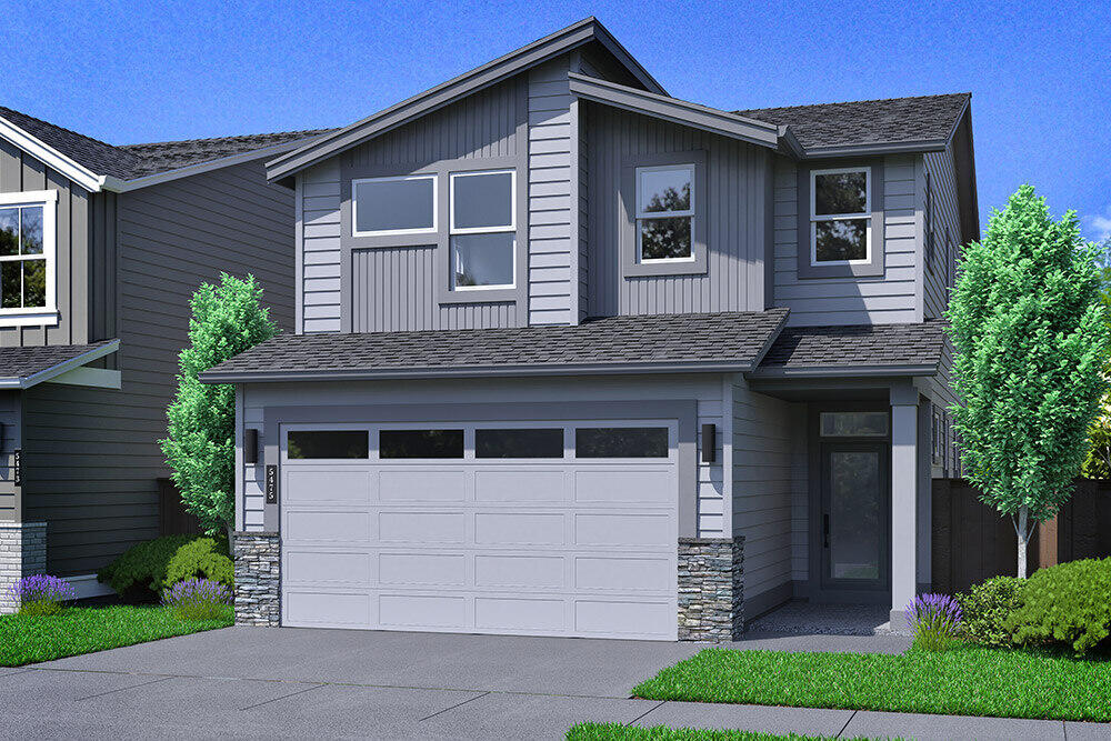 Discover the Sydney floor plan on Lot 105, with an estimated completion of June 2025. This spacious 1,927 sq. ft. two-level home featuring quartz countertops, wood composition flooring, a tankless water heater, air conditioning, fencing, an HOA-maintained front yard, tile backsplashes in the kitchen and bathrooms, a gas fireplace, and spacious walk-in pantry. Conveniently located in southeast Bend, Oregon, Easton provides residents with an abundance of community amenities. This master-planned community offers a perfect blend of residences, retail options, swimming pools, green spaces, and more. The highly walkable neighborhoods and open spaces allow residents to fully enjoy Bend's clear, sunny days and high desert climate. Note that photos are of a similar model, colors and finishes may vary.