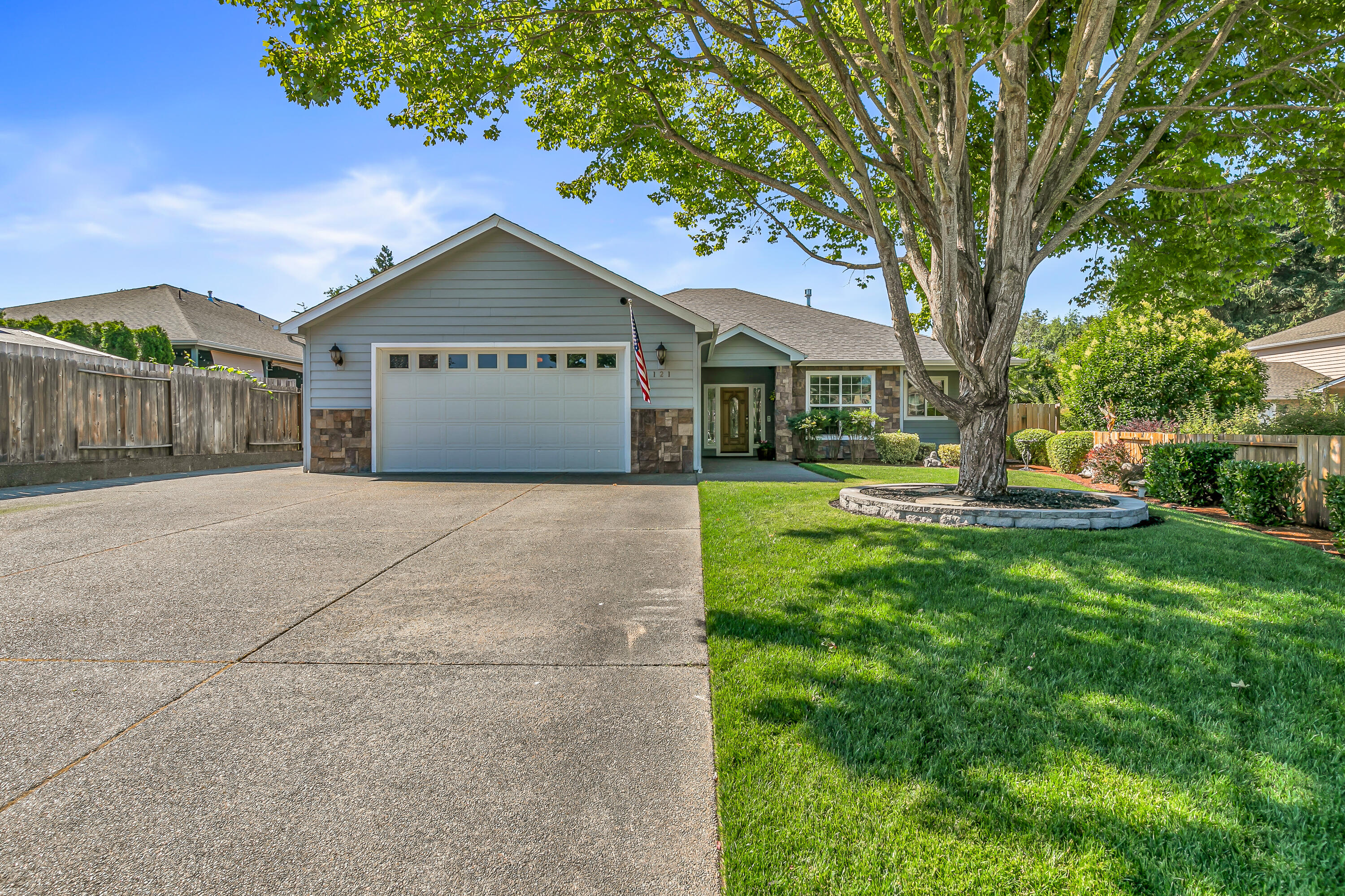 Welcome to this stunning 4-bedroom, 2-bathroom home offering 2024sqft of luxurious living space. Enter into the bright and airy great room with a gas fireplace, ceiling fan, & a slider to your private patio. The recently renovated kitchen boasts SS appliances, a walk-in pantry, quartz countertops, and a convenient snack bar. The spacious primary suite includes a cozy fireplace, walk-in closet, and large ensuite. The home has also had a complete tech overhaul. It is wired for CCTV cameras, has a flush mounted doorbell intercom station with an HD camera located at the front entry, is wired for audio, and the living room has surround sound. There is also a wired and wireless (WiFi) enterprise grade network system. Smart features include door lock, thermostat, lighting control, and garage door opener. Enjoy your backyard oasis with a newly resurfaced inground, gunite pool surrounded by low-maintenance landscaping with sprinklers and drip system. Come check out all this home has to offer!