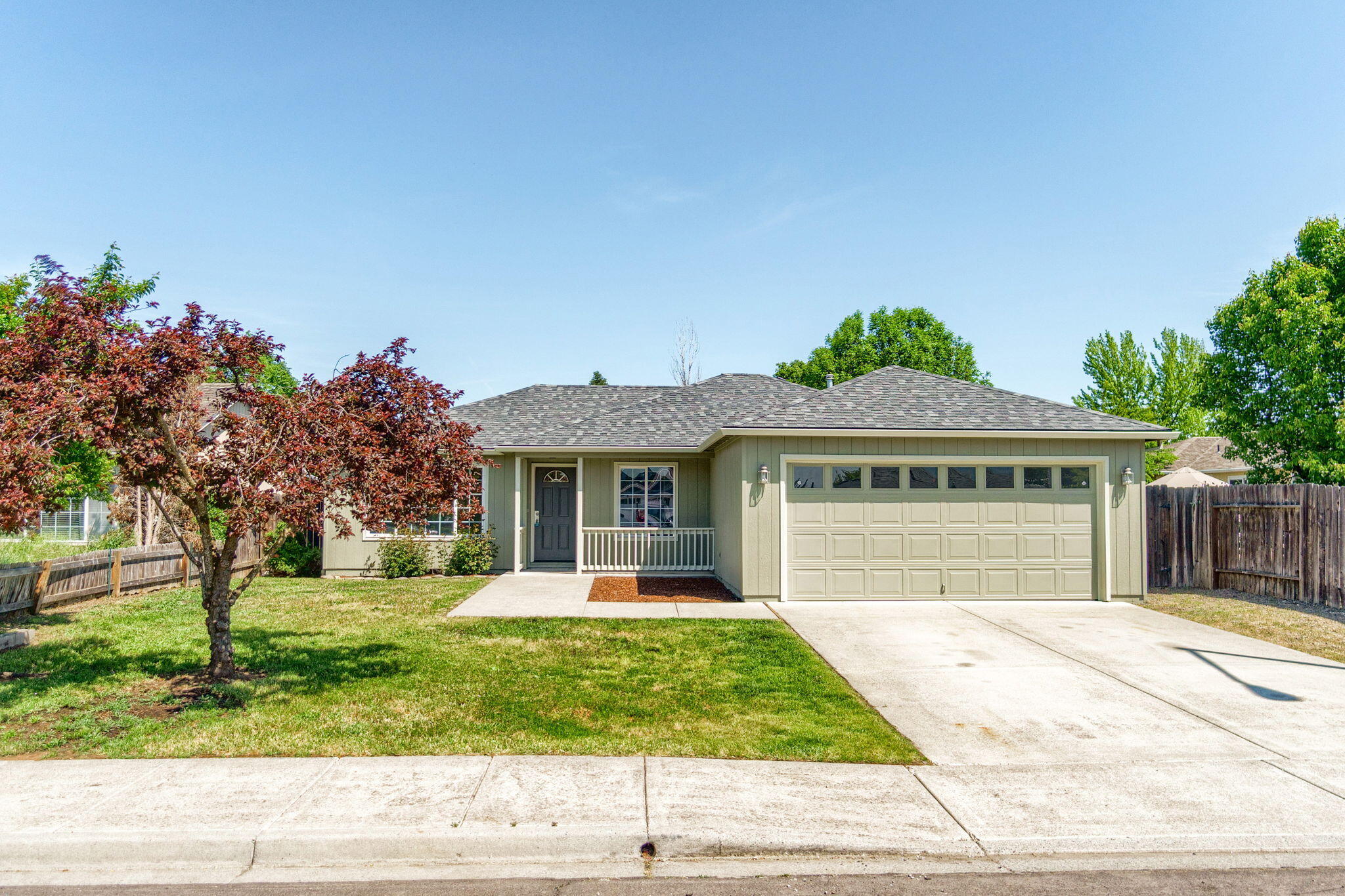Completely remodeled and absolutely gorgeous! This single-level 3-bedroom, 2-bathroom home offers 1,271 sq ft of stylish, move-in-ready living. Major updates are already done — including a brand-new roof, fresh interior and exterior paint, new LVP flooring, carpet, and trim throughout.  The kitchen shines with updated cabinet faces, new countertops, sink, faucet, range/oven, and dishwasher. Both bathrooms include new flooring and new vanities with quartz countertops and undermount sinks.  Enjoy outdoor living with a covered patio and a spacious, fully fenced backyard.  Homes like this don't come around often — don't miss your chance!  You're going to love it!
