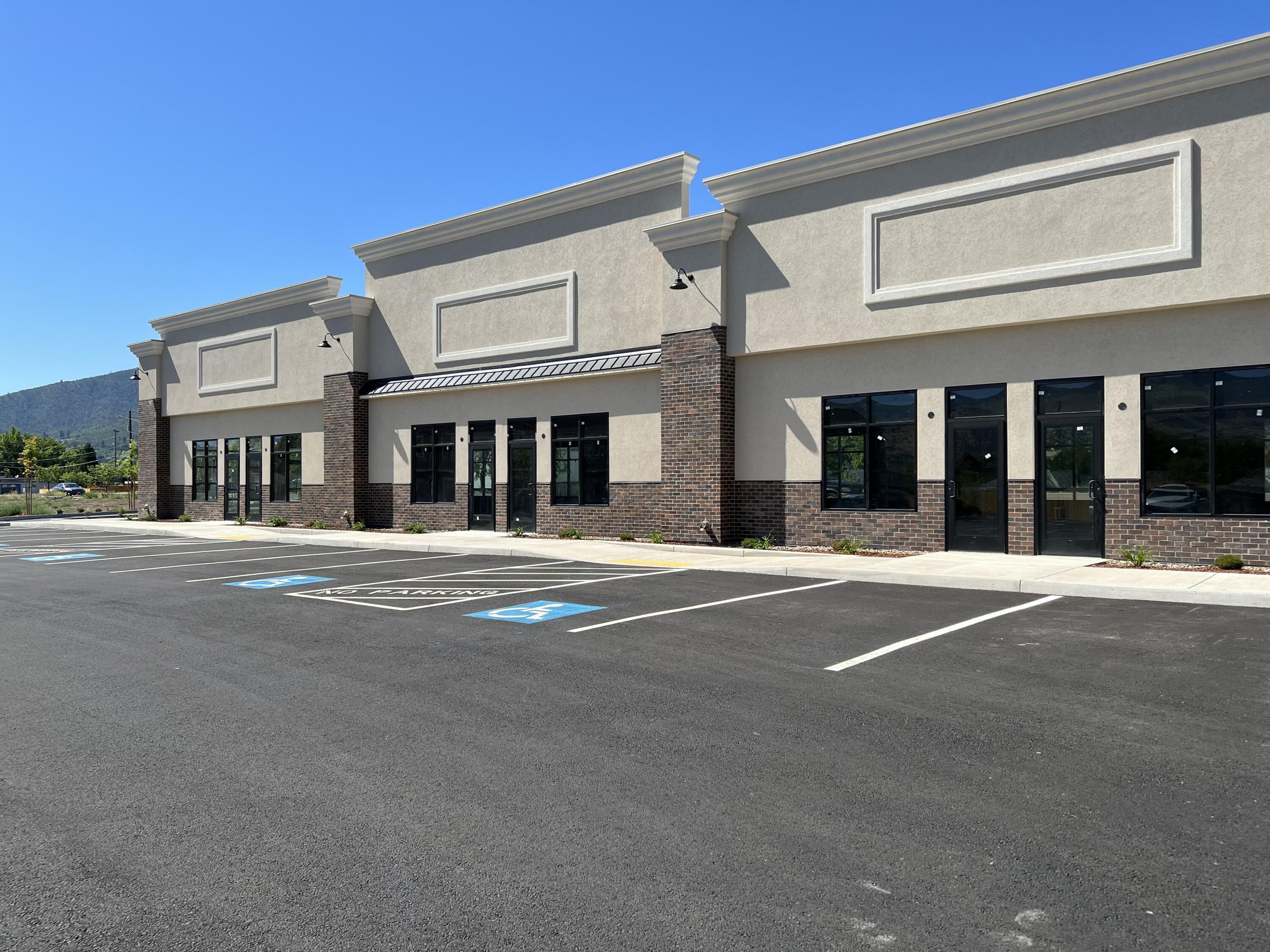 Gorgeous new commercial space in in Talent. Perfect for retail, restaurant, professional office or medical office. The other tenant is Ceremony Coffee and Cafe. The $18 per square foot rent shown is an annual estimated per square foot rent. Th final rent will vary depending on the tenant improvement requirements. Rent shown does not include monthly common area expense reimbursement. There is approximately 1590 square feet of space still available.