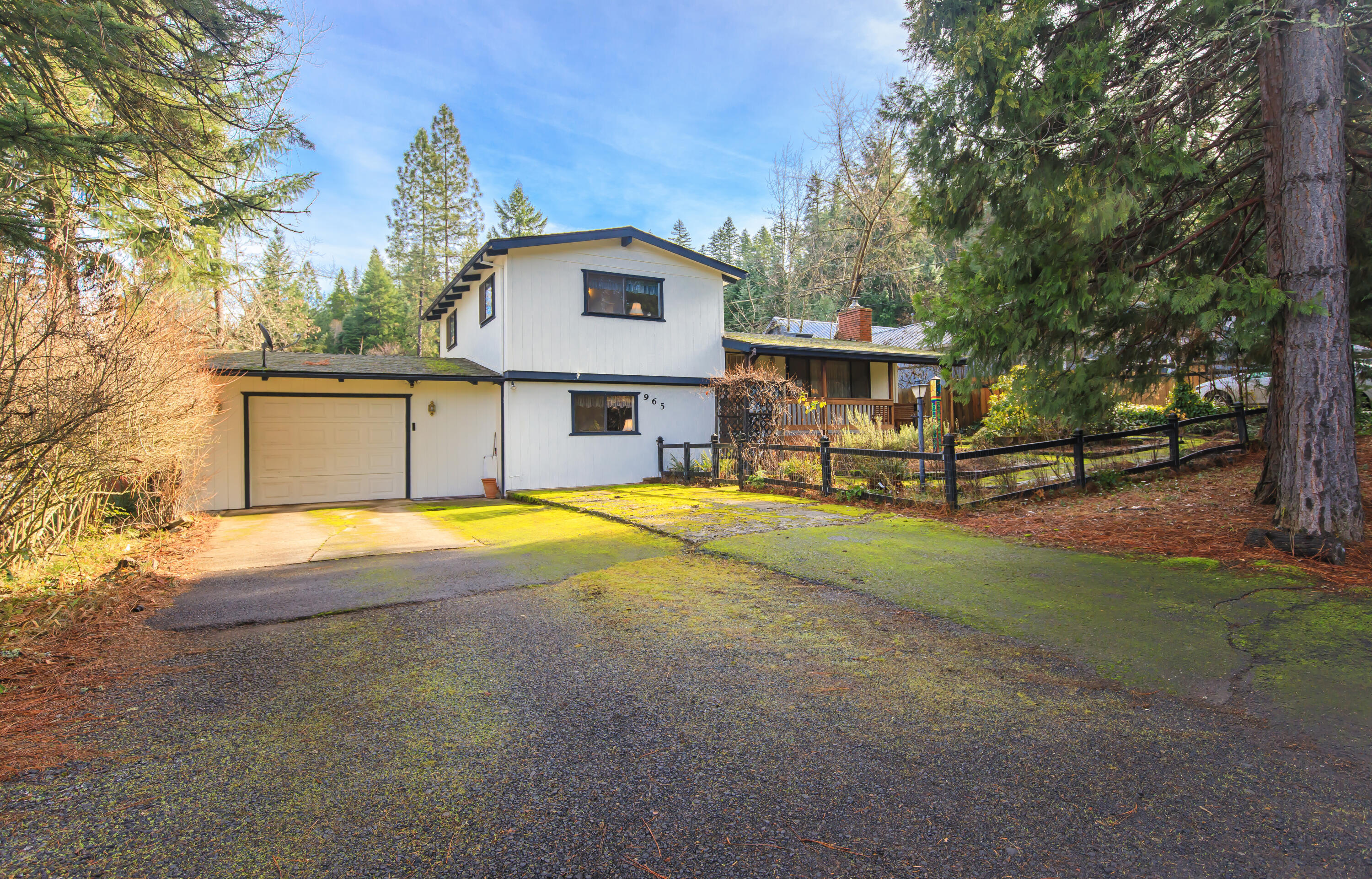 Welcome to this cozy 1390 sq foot home on a large .24 acre lot located in the charming mountain town of Butte Falls. Some great features are vaulted ceiling, laminate flooring and ample storage. The main level features kitchen with panty, dining area and living room with wood burning fireplace insert. Up a few stairs to the 2 good sized bedrooms and a full bathroom. The downstairs features a family room which has been previously used as a primary bedroom, the laundry room and another bathroom. Attached single car garage.  There are 2 large covered decks in the back yard and a garden shed. Butte Falls is a small town nestled in the mountains featuring a K-12 4 day a week charter school and community health center. Close to mountain lakes for some great Oregon outdoor enjoyment.