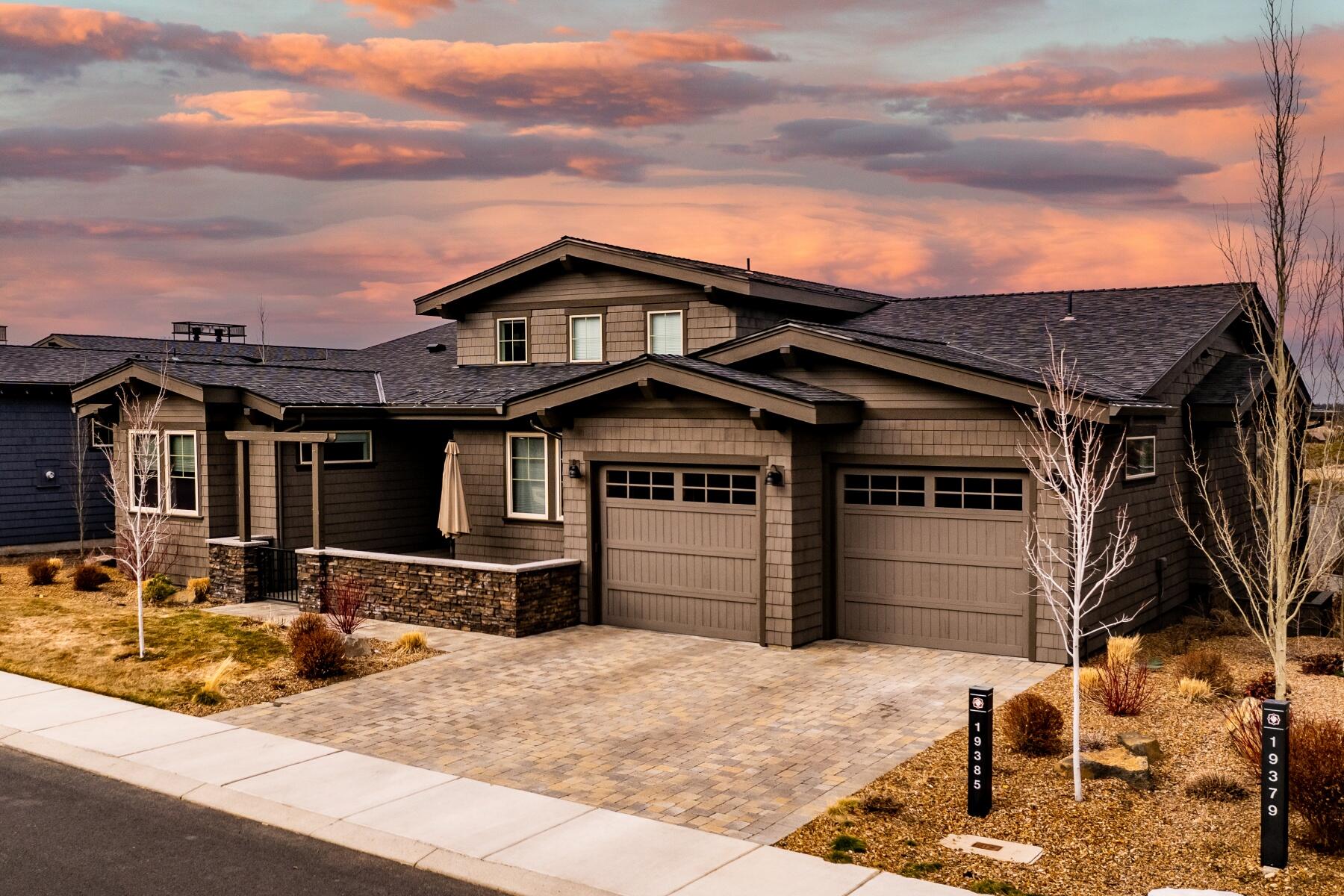 Stunning Cascade Mountain Views, Modern Northwest Architecture and 4,164 square feet of living space converge in this beautiful Tetherow Residence. 5 Bedrooms and 6 Bathrooms provide multiple rooms and great living spaces in an open concept Floor Plan. French White Oak Hardwood Floors highlight the Main Level and living spaces. The Kitchen and overall interior finishes focus on a light and bright, Modern and Northwest palate. Outdoor spaces are offered on both floors of the home and take advantage of Stunning Cascade Mountain views. A Large Bonus Room is located in the lower level of the home.
