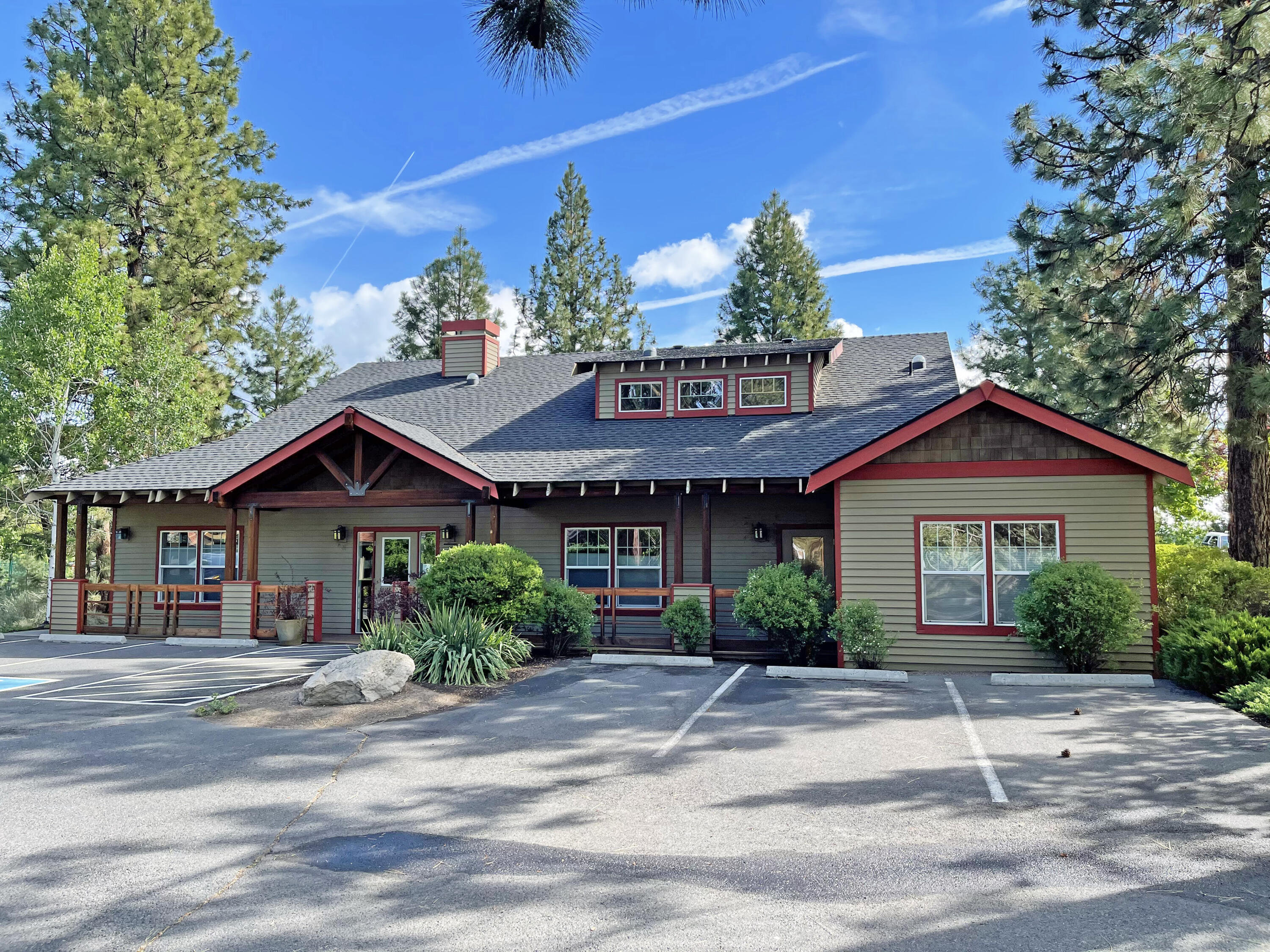 2,984 +/- SF single story office building in SW Bend. Excellent condition and ready for a new Owner/User. Zoned Mixed Use Urban (MU). All UIC and Drywells have been Registered and Rule Authorized as of 2022. 

• Originally constructed in 1998
• Single story office building of 2,984 +/- RSF on a 0.37-acre lot
• 5 access points to building
• 15 parking stalls (12 on property & 3 shared with City of Bend on separate tax lot)
• Large primary entryway
• 1 breakroom
• 1 full bath with shower and 2 half-baths
• 1 large conference room
• Two separate storage areas for file cabinets
• 6 private offices
• Full HVAC with separate heating and cooling zones for each office
• All offices are fully sound-proofed