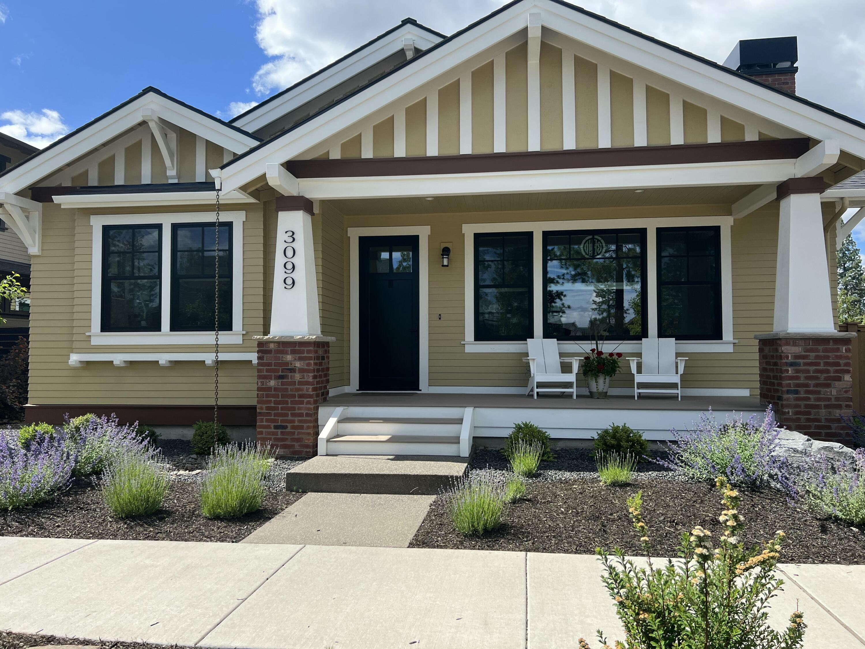 Single-level, Craftsman home built by Salveson Homes and located in NW Bend's, Discovery West ... an Earth Advantage (energy saving), FireWise Community. This home boasts a Chef's kitchen with built-in
Thermador appliances, a large center island and custom painted cabinets, plus 2 pantries. Features include wide plank wood floors (no carpet); 3 bedrooms and 2 full baths located at the rear of the property with an office/den and 1/2 bath in the front of the home; with custom blinds fitted to all of the windows. Primary bedroom enjoys separate heating/cooling zone; a large walk-in closet; soaking tub plus roll-in shower and heated custom tile floors in bath area. Large, low maintenance, yard is fenced and covered patio is plumbed for natural gas. Large 2-car garage with an added finished, and conditioned, office or workout/gear-room. Extended driveway with room for Sprinter parking!