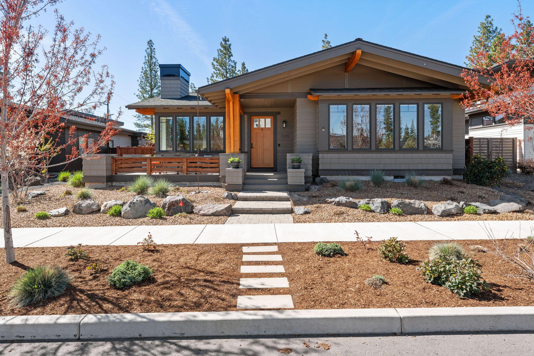 Built by Meloling Construction in 2020, this stunning single-level home in Discovery West showcases quality craftsmanship & intentional design for the perfect blend of luxury & comfort. Enter into a spacious great room featuring vaulted ceilings & solid oak hardwood floors. The gourmet kitchen offers a Sub-Zero refrigerator, Thermador appliances—including a six-burner cooktop—custom cabinetry, & quartz countertops. The well-appointed primary suite boasts access to a private patio & a spa-like bathroom with dual sinks, fully tiled shower, & walk-in closet. Off the kitchen, a charming morning room with a separate entrance leads to a peaceful outdoor space, enhanced by low-maintenance landscaping including astroturf. This home is equipped with Enphase solar panels installed in 2022 that provide an excess of power, plus a 40-amp car charger outlet & a 30-amp RV plug. All with an over-sized 2 car garage & 40' driveway. Come discover the best of Discovery West!
