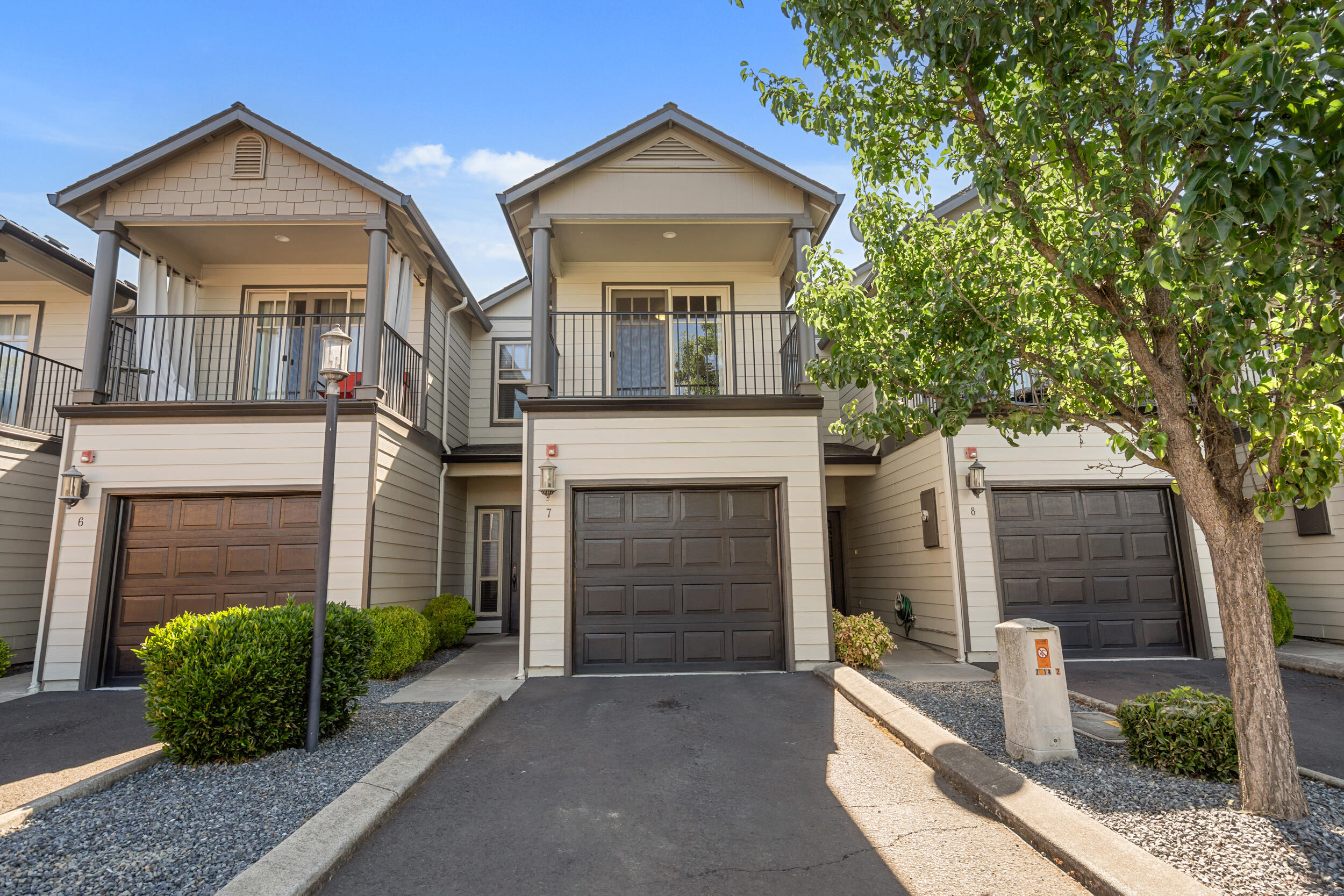 Super cute and clean townhome! The location is outstanding, close to RRMC, restaurants, shopping, schools, parks, golf and much more. The home comes with all the appliances and is turn key ready to move in! The open floor plan has a welcoming entry with a great room, kitchen, nook and half bath all on the main floor. The kitchen features stainless steel appliances, granite countertops and comes with the fridge. The upstairs has a large master suite, with a large walk-in closet, and a bathroom with granite counters and lots of storage. The second upstairs large bedroom has a walk-in closet and bathroom attached with a laundry area in the hall. Upstairs is a covered balcony off the main bedroom above the garage to relax on. Downstairs there is a small enclosed yard off the kitchen slider as well as an attached single car finished garage. Perfect for the first time buyer or investor! A must see!