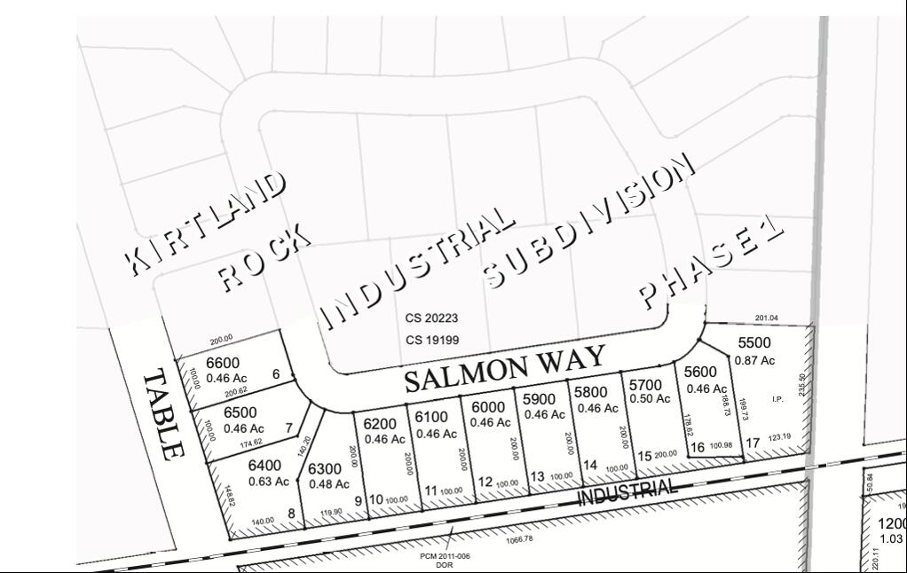 Kirtland Rock Industrial Subdivision Phase 1 - Commercial Sale