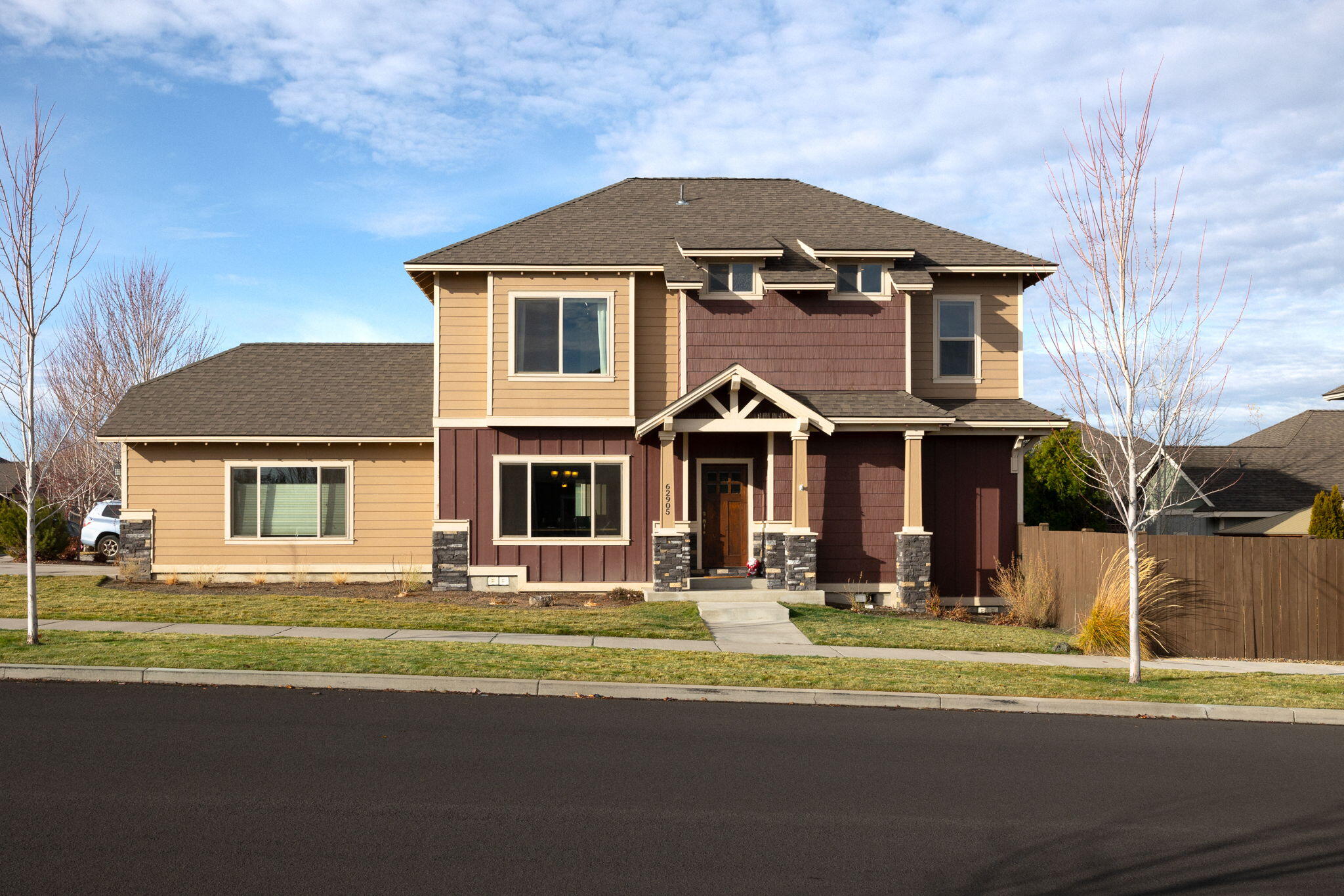 One of Bend's most sought-after neighborhoods. Corner-lot home has curb appeal w/ beautiful landscaping & prime location across from park/greenbelt w/ walking paths & playground. HOA includes pool & front yard maintenance. Open floorplan w/  gorgeous LVP flooring throughout main living area. Living room w/ brick fireplace & sliders to backyard for  indoor-outdoor living. Gourmet kitchen  with brand-new SS appliances, pantry, & large island w/ eat bar. Half bath completes main level. Upstairs primary suite w/ tray ceiling, walk-in closet & private bath w/ dual vanities & walk-in shower.  2 more bedrooms, guest bath w/ tub/shower & upstairs laundry room complete upstairs. Fully fenced backyard w/ large patio, low-maintenance turf & gas hookups. Sprinkler system in front yard & in backyard for the garden. Close to shopping, dining, parks & Pine Nursery Park w/ hiking trails, this is Bend living at its best.