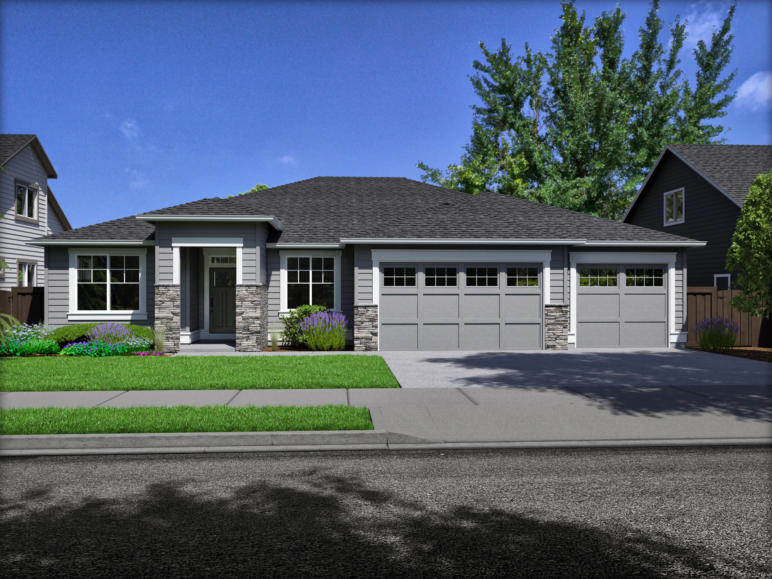 Corner lot in Treeline (lot 52) next to a green space. Brought to you by award winning builder Pahlisch Homes. The Bentley boasts 3 bedrooms + a generous bonus room, formal dining room (which also makes a perfect lounge), 3 baths and ample open space in the great room. High-end features like custom built-in cabinetry, engineered wood flooring in entry, great room and kitchen/dining room, quartz island and countertops with full height kitchen tile backsplash, Kitchen Aid Stainless-steel appliance package with gas range, walk-in shower with tile floor and tile surround (primary bedroom only), and smart home integrations. Come enjoy all the excitement that Bend's west side has to offer with shopping, eateries, recreational trails, Mt. Bachelor, and parks close by. Come live, play, and enjoy!