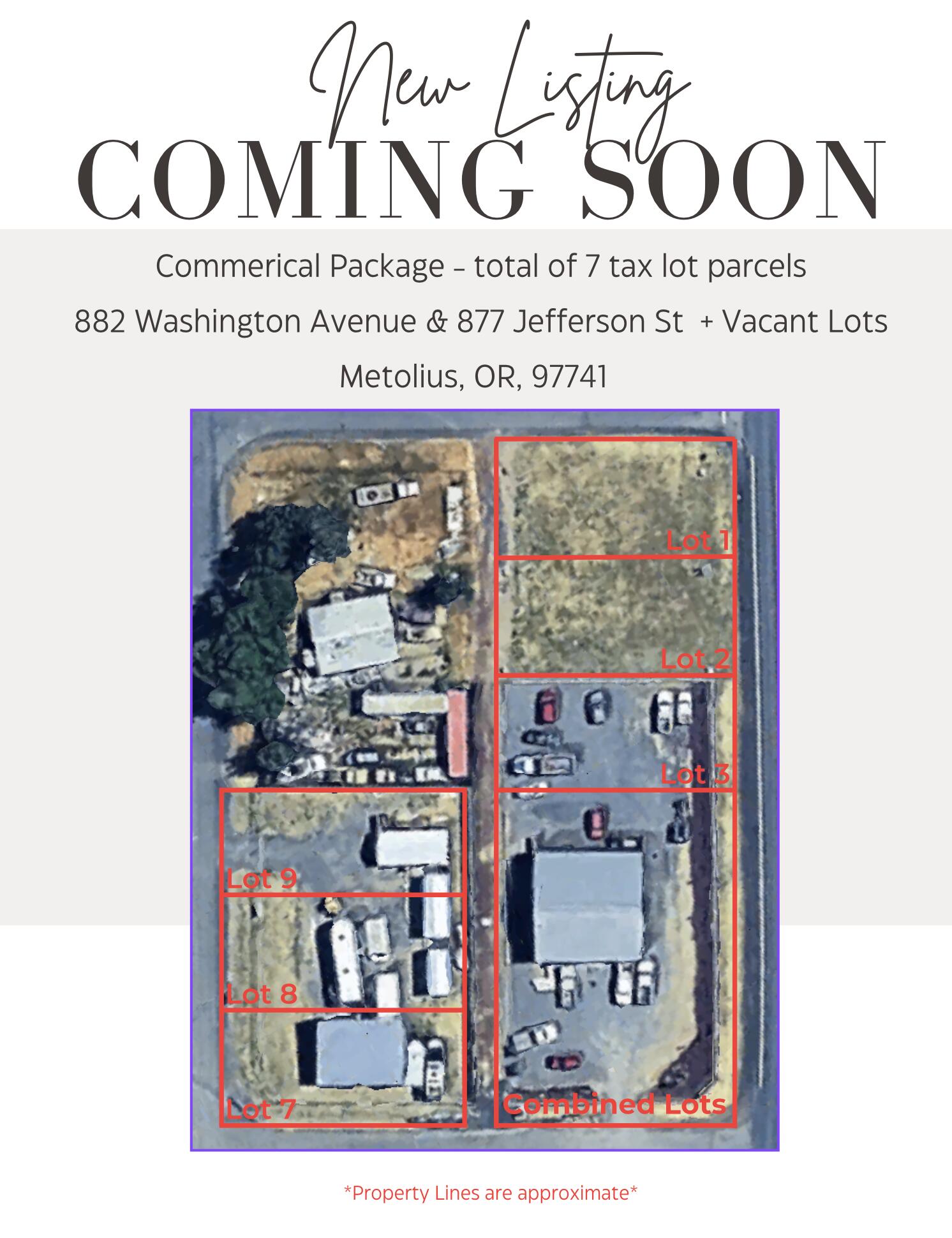 Prime investment opportunity with seven total lots offering immediate utility, strong income potential, & future development flexibility. 877 Jefferson includes a 50x50 insulated commercial shop w/full bathroom, washer/dryer hookups, 400-amp service, 16-foot interior ceilings. Features include three 12-foot roll-up doors, 200,000 BTU propane heater, 2 windows, a man door, & sealed concrete floors. The property is fully fenced with a secure gated entry. Adjacent is 882 Washington offers a 30x40 storage building plus three additional sheds (16x32, 12x28, and 10x20). This property is also fully fenced with a secure gated entry. Several vacant northern lots have recently been leased to a food truck, showcasing income-producing versatility. With alley access & flexible zoning, this property provides an exceptional opportunity for investors seeking reliable returns, or for business owners needing functional space with room to expand. All properties are currently under a lease.