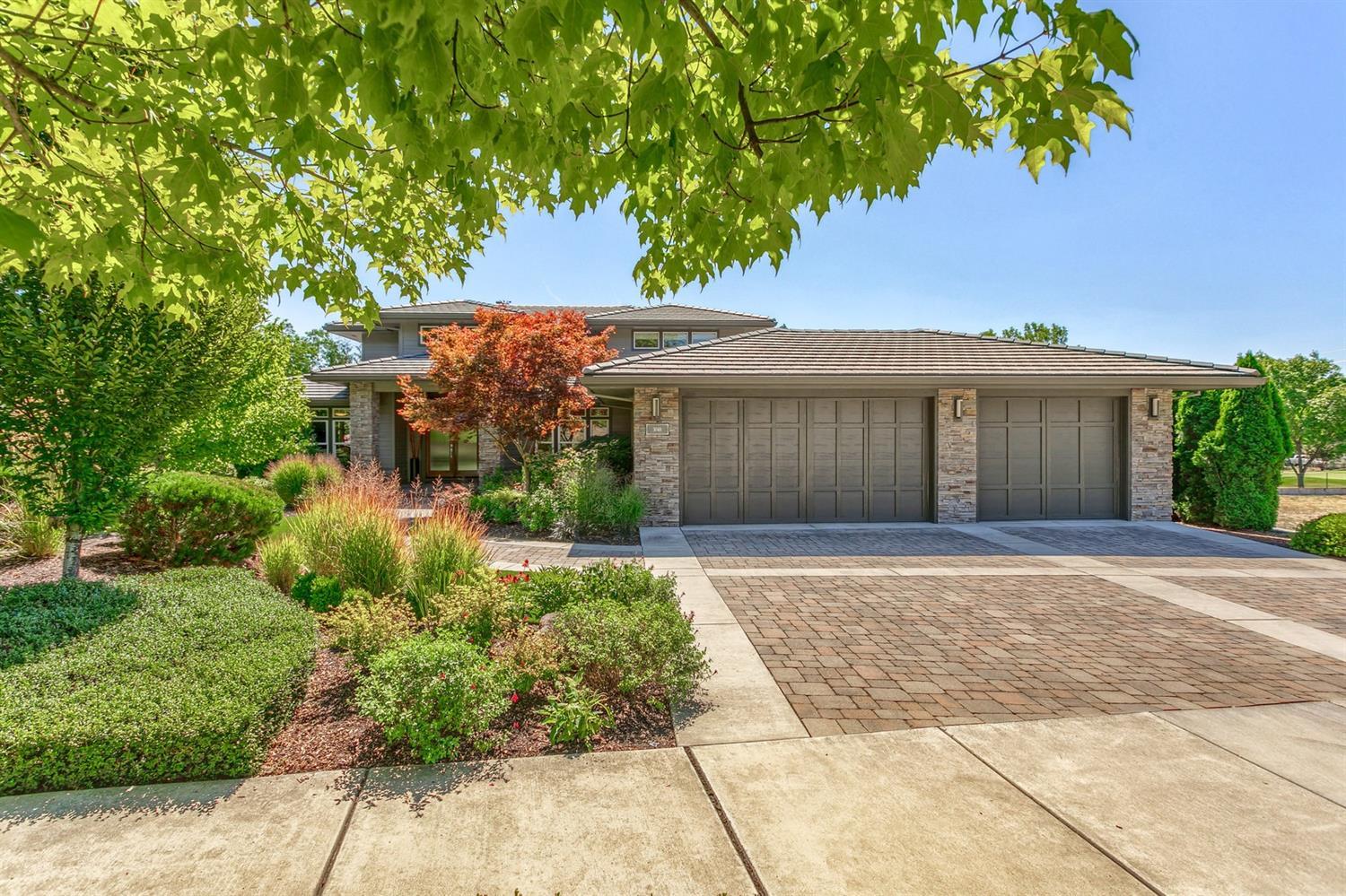 Overlooking the 10th fairway of the RVCC Golf Course, this custom home is truly exquisite from the home to the professionally landscaped yard. Contemporary yet versatile & accommodating to all decorating styles, this offers total MAIN FLOOR LIVING. Enter on black walnut hardwood floors with matching stained cabinetry & attention to fine details throughout. Note the quiet office or sitting area; the formal dining, wine room, and enter the Great room with fp surrounded by tasteful built-ins, the Dream kitchen & butler's pantry w/2nd DW & fridge, the breakfast area with walls of windows & backyard access, the powder rm, mud rm, laundry rm & a secluded Master Suite. For additional family or guest the upstairs features 2 bedrms with Jack'n Jill bath, a 3rd bedrm, a 3rd full bath, bonus all purpose exercise or family rm. Entire home has amazing storage,3-car garage, 2 HVACs & EVERYTHING is 1st class. Complete this exceptional oasis w/covered patios,blt-in BBQ & mtn/golf course VIEWS!