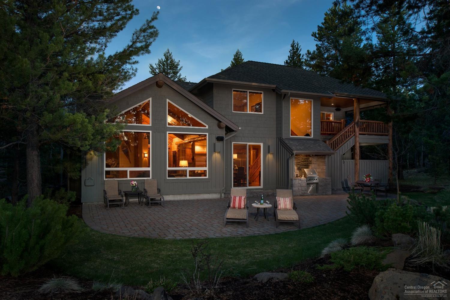 Looking for the epitome of Sunriver's finest? This is what you long for when you think of a vacation home in Sunriver. Very comfortable and welcoming for multiple families, a place to make memories and a lasting legacy for your family. No element forgotten-it has a list of amenities a few pages long; ask your Realtor. Five bedroom suites; Two on the lower level. Truly gourmet kitchen with Viking appliances & more. The great room alone will amaze you. All on the Golf course with views of Mt. Bachelor.