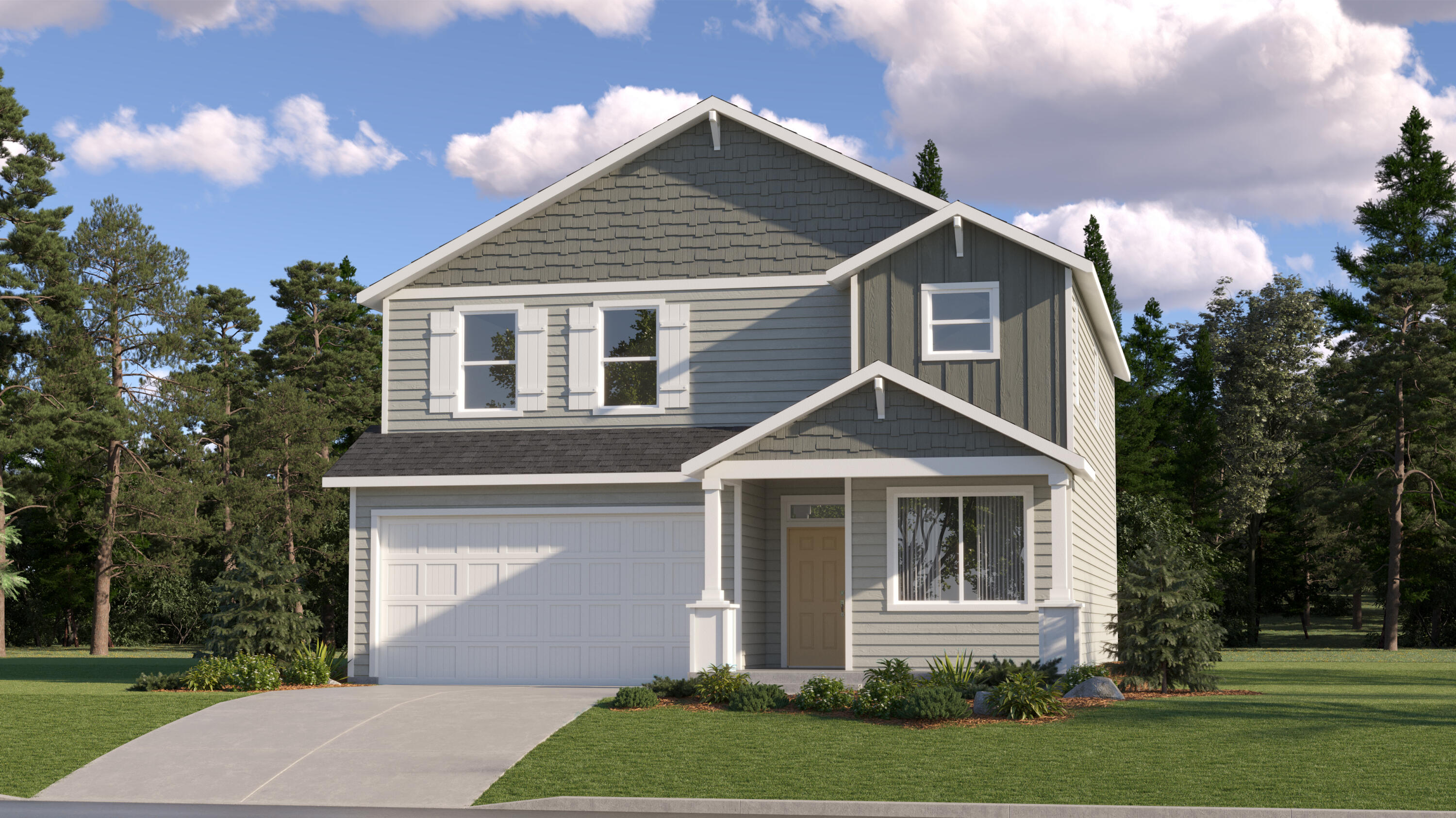 Welcome to Acadia Pointe, a new community in NE Bend. This home is the ''Jade'' floorplan. The main floor includes a full bedroom and bathroom along with an open concept kitchen and great room, creating the perfect space on the first level. Upstairs discover the large primary suite, accompanied by two oversized bedrooms and a very large bonus room/bedroom. The second level is complete with a bathroom and laundry room. Quartz countertops adorn both kitchen and baths. Front yard xeriscape landscaping with drip system and backyard fencing included. Renderings and sample photos are artist conceptions only. Photos are of similar, or model home so features and finishes may vary. Home includes Central Air, Refrigerator, Washer & Dryer, and Blinds. Taxes not yet assessed. Homesite #71