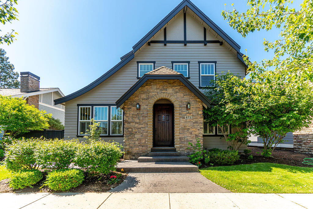 Alluring home in the ever-popular NW Crossing neighborhood with a modern Tudor-style exterior that catches the eye. An unparalleled location allows quick access to the shops and restaurants NWX is known for. Schools, parks, trails, and beloved farmer's market are truly at your fingertips. Indoors you will find a thoughtful floor plan designed with architectural details that define spaces while allowing for easy flow and entertaining. Exposed beams, plantation shutters, and hardwood floors throughout the main level. Tasteful updates include built-in cabinets with open shelving, ship lap accents, and contrasting wood tones that add incredible warmth. All bedrooms up, including a peaceful primary suite with a gas fireplace, soaking tub, tile shower, and generous walk-in closet.The south-facing patio allows you to soak up the warm summer sun while the South-facing driveway leads to quicker winter snow melt, both are above average sized for the neighborhood plus a new roof within 2 years!